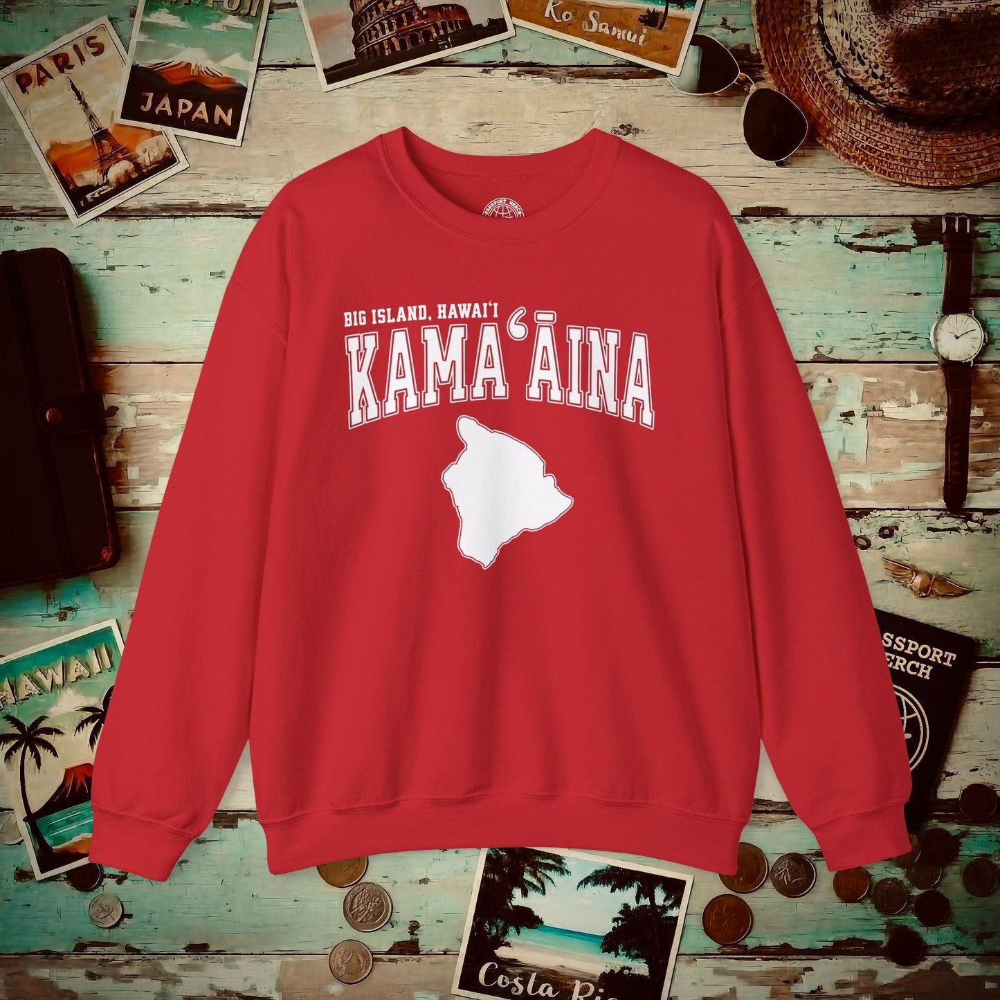 Classic University (Kamaaina Edition), Big Island, Hawaii Crewneck Red / S