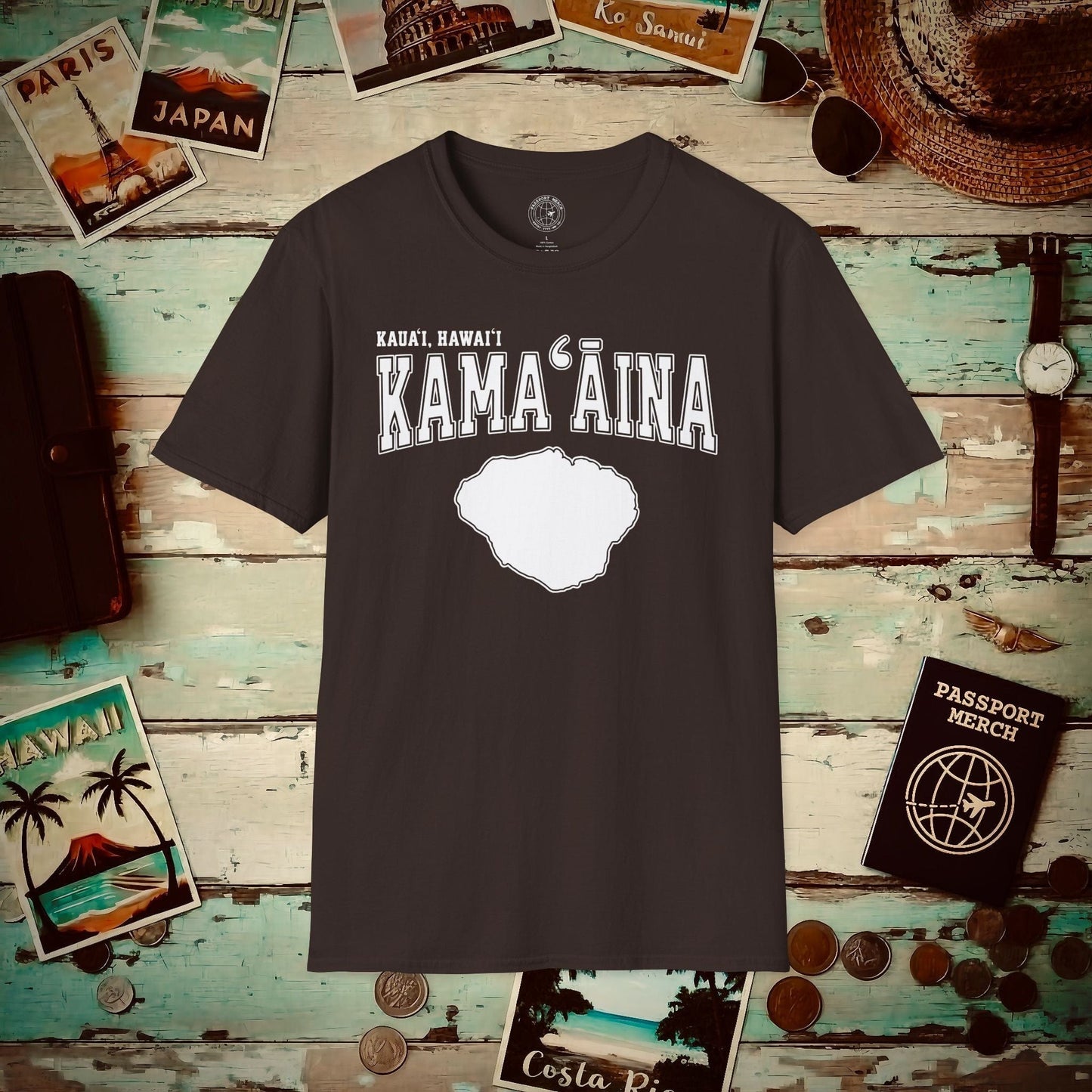 Classic University (Kamaaina Edition), Kauai, Hawaii T-Shirt Dark Chocolate / S