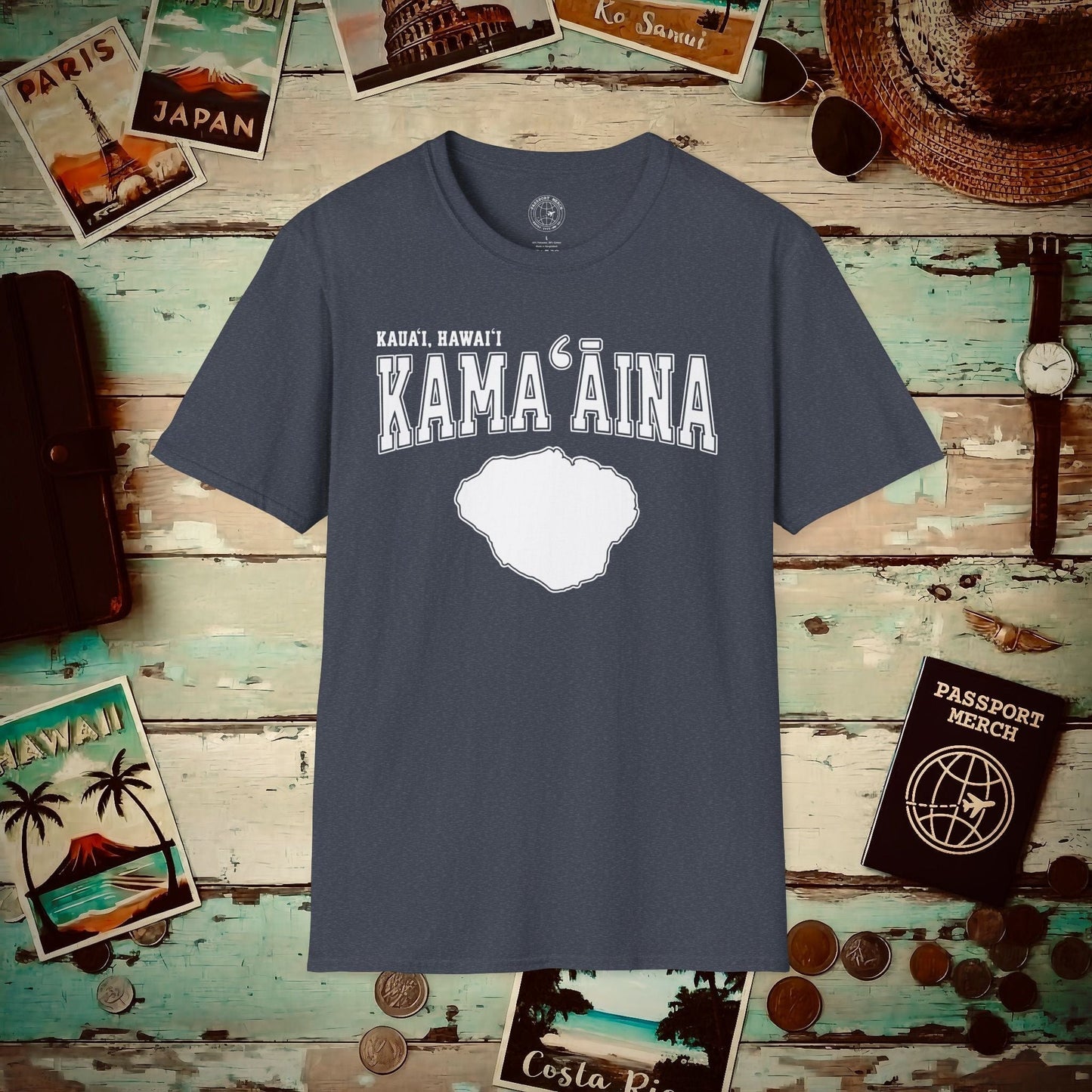 Classic University (Kamaaina Edition), Kauai, Hawaii T-Shirt Heather Navy / S