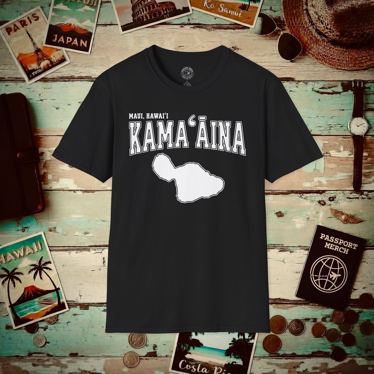 Classic University (Kamaaina Edition), Maui, Hawaii T-Shirt Black / S