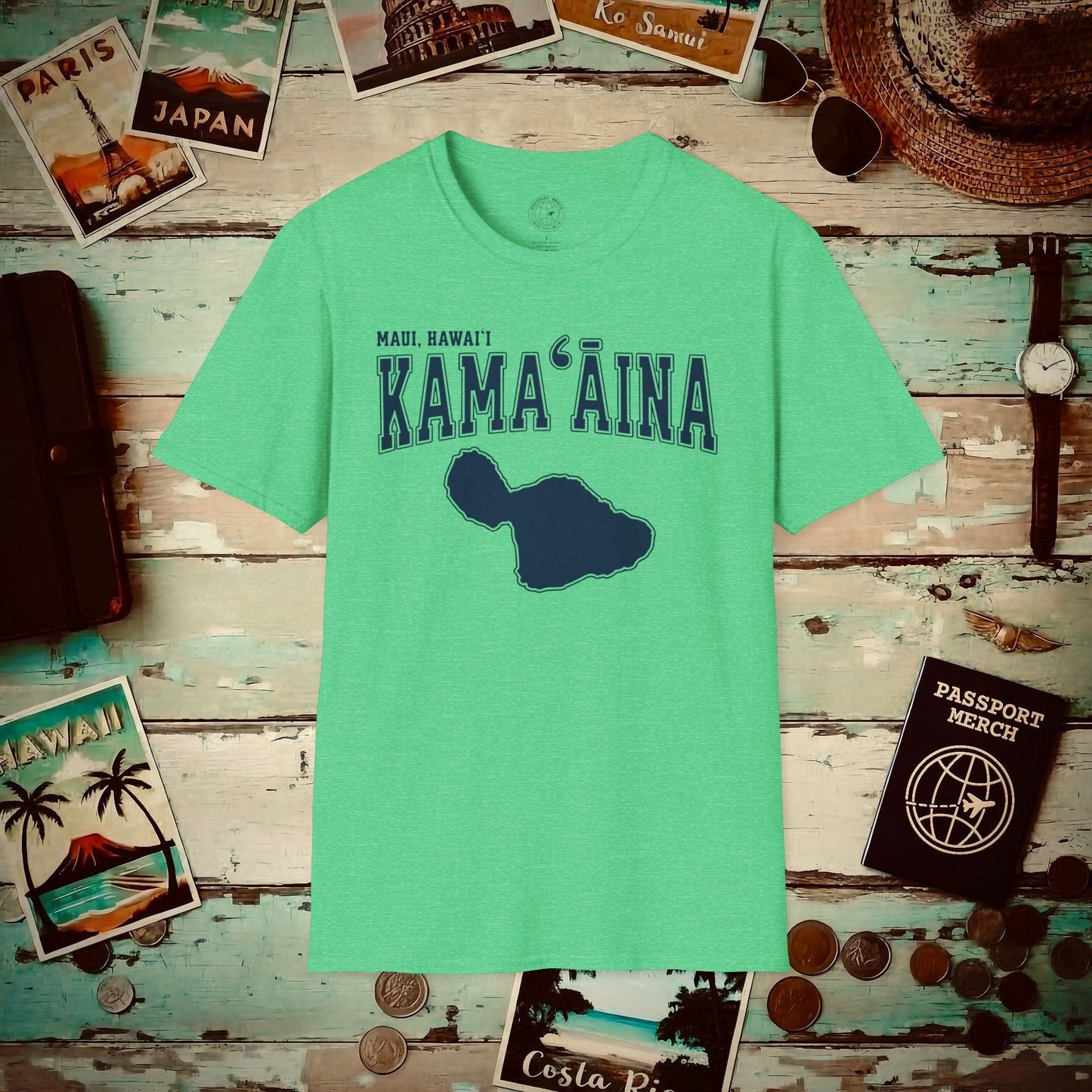 Classic University (Kamaaina Edition), Maui, Hawaii T-Shirt Heather Irish Green / S