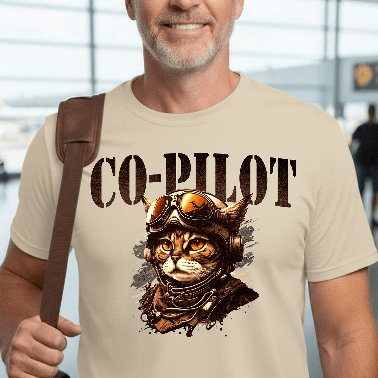 Co-Pilot Aviator Cat T-Shirt