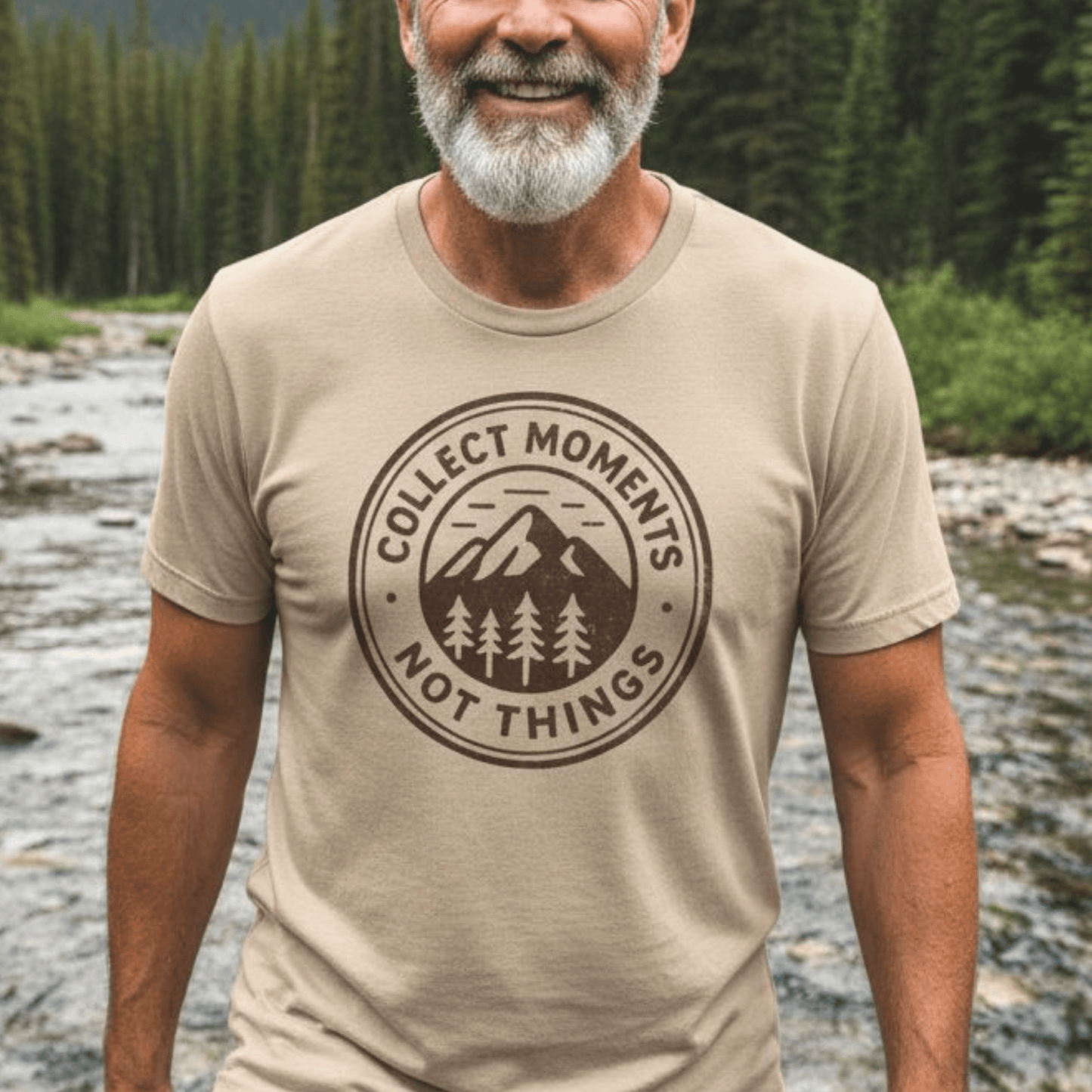 Collect Moments Not Things Vintage T-Shirt Sand / S
