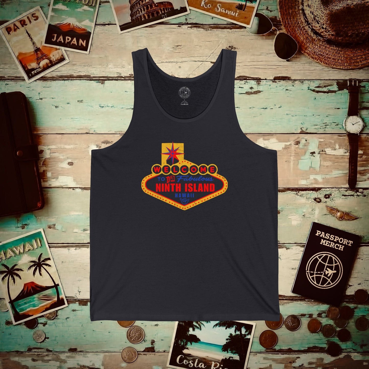 Da Fabulous Ninth Island, Hawaii (and Nevada) Tank Top Dark Grey / XS