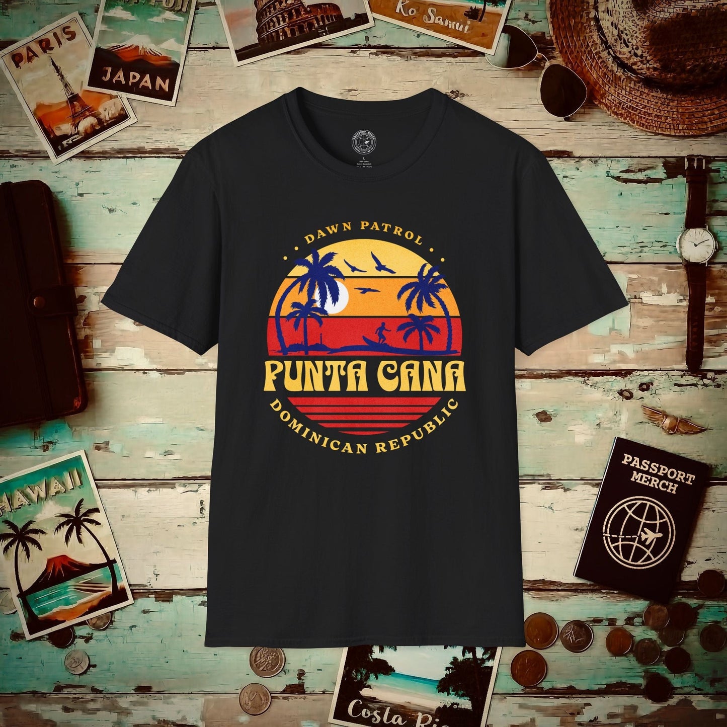 Dawn Patrol, Punta Cana Dominican Republic T-Shirt Black / S