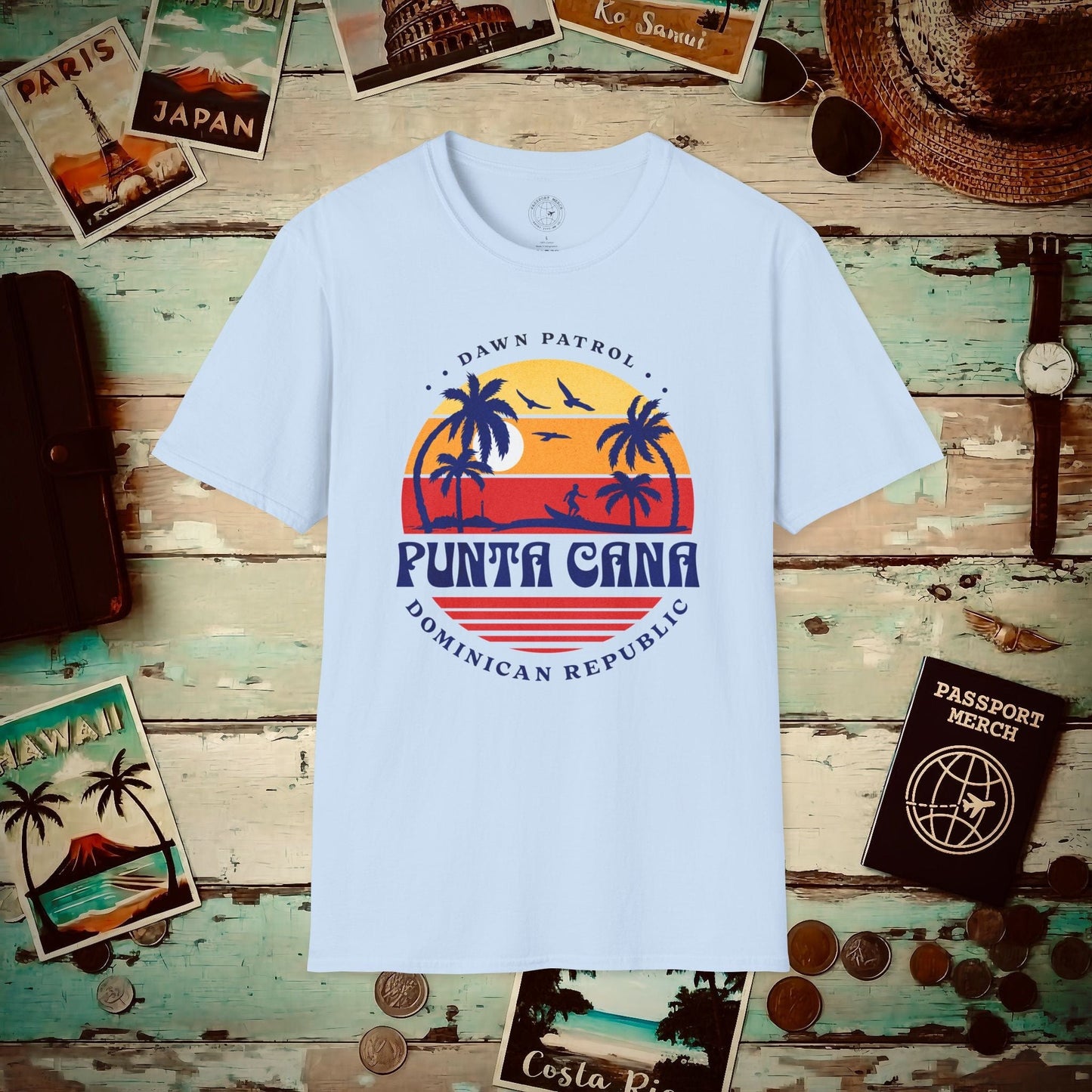 Dawn Patrol, Punta Cana Dominican Republic T-Shirt Light Blue / S