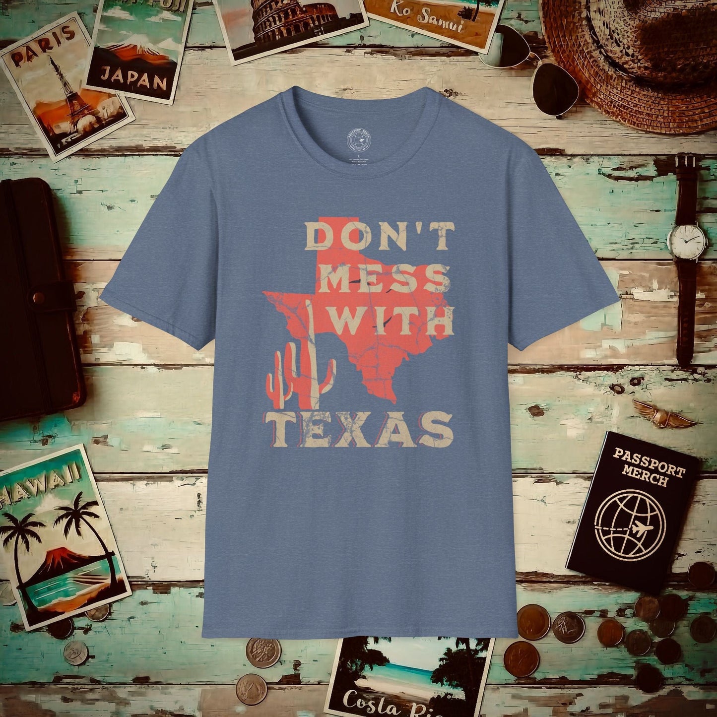 Don't Mess with Texas T-Shirt Heather Indigo / S