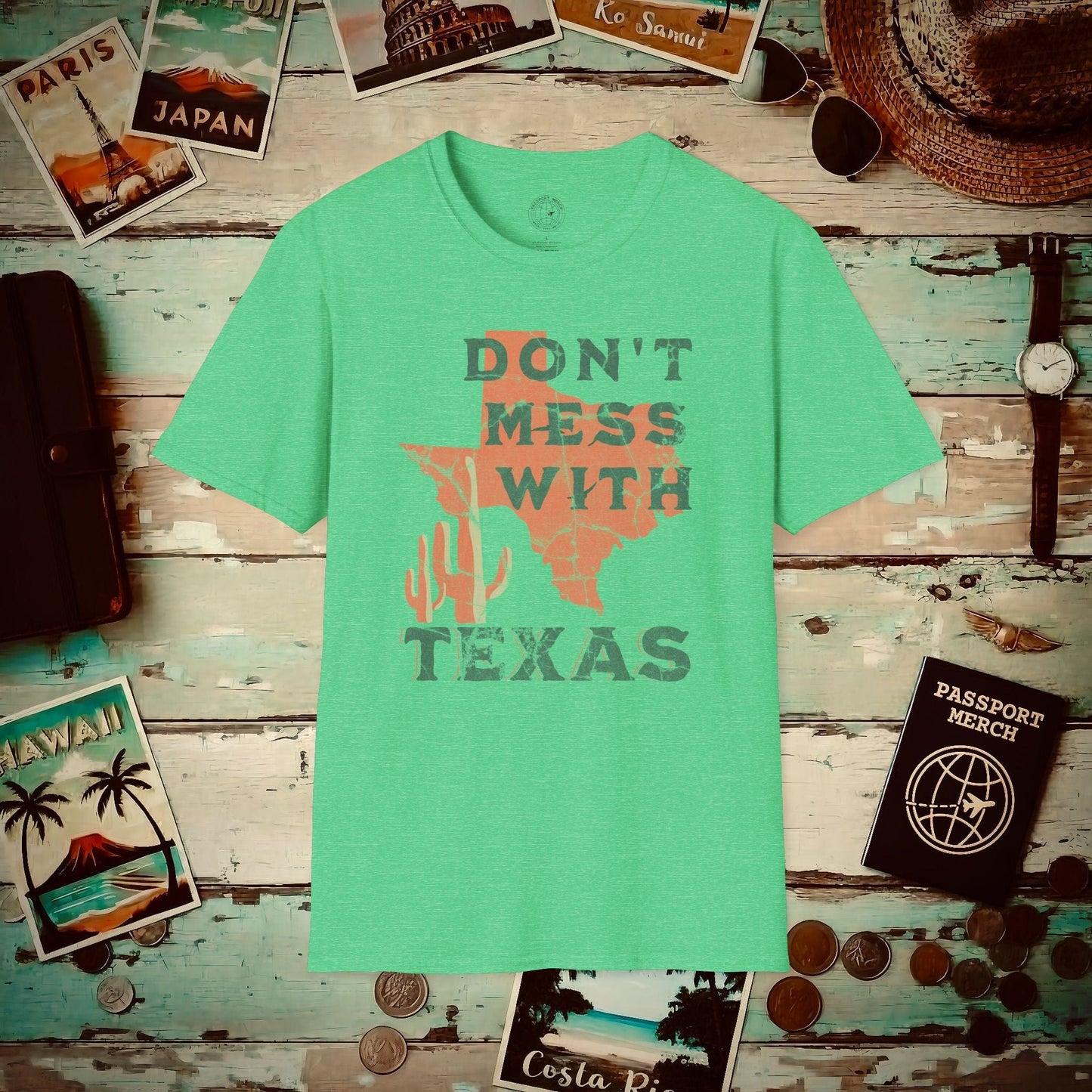 Don't Mess with Texas T-Shirt Heather Irish Green / S
