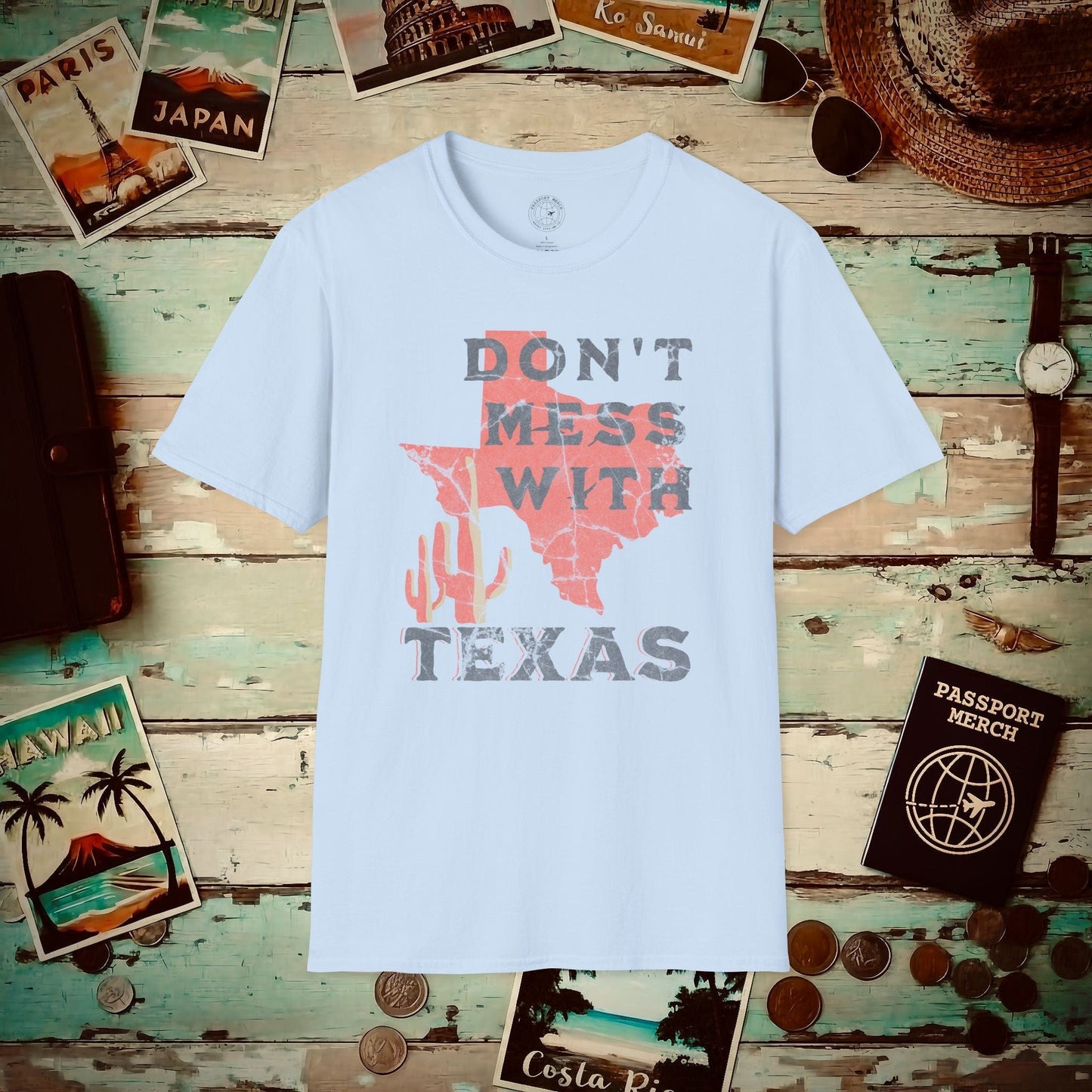 Don't Mess with Texas T-Shirt Light Blue / S