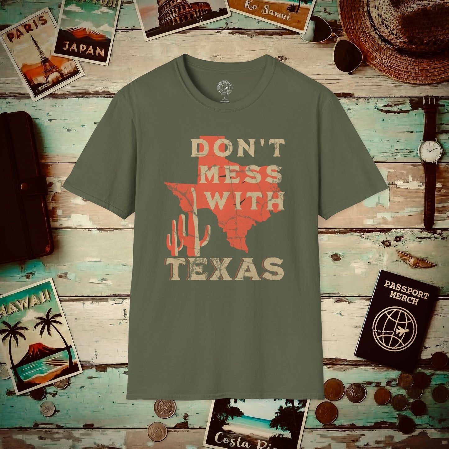 Don't Mess with Texas T-Shirt Military Green / S