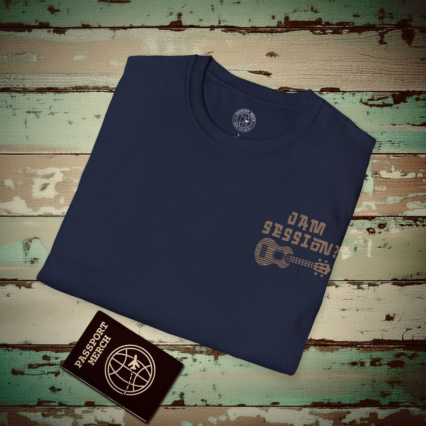 Down To Kanikapila, Hawaii, Back Print T-Shirt Navy / S