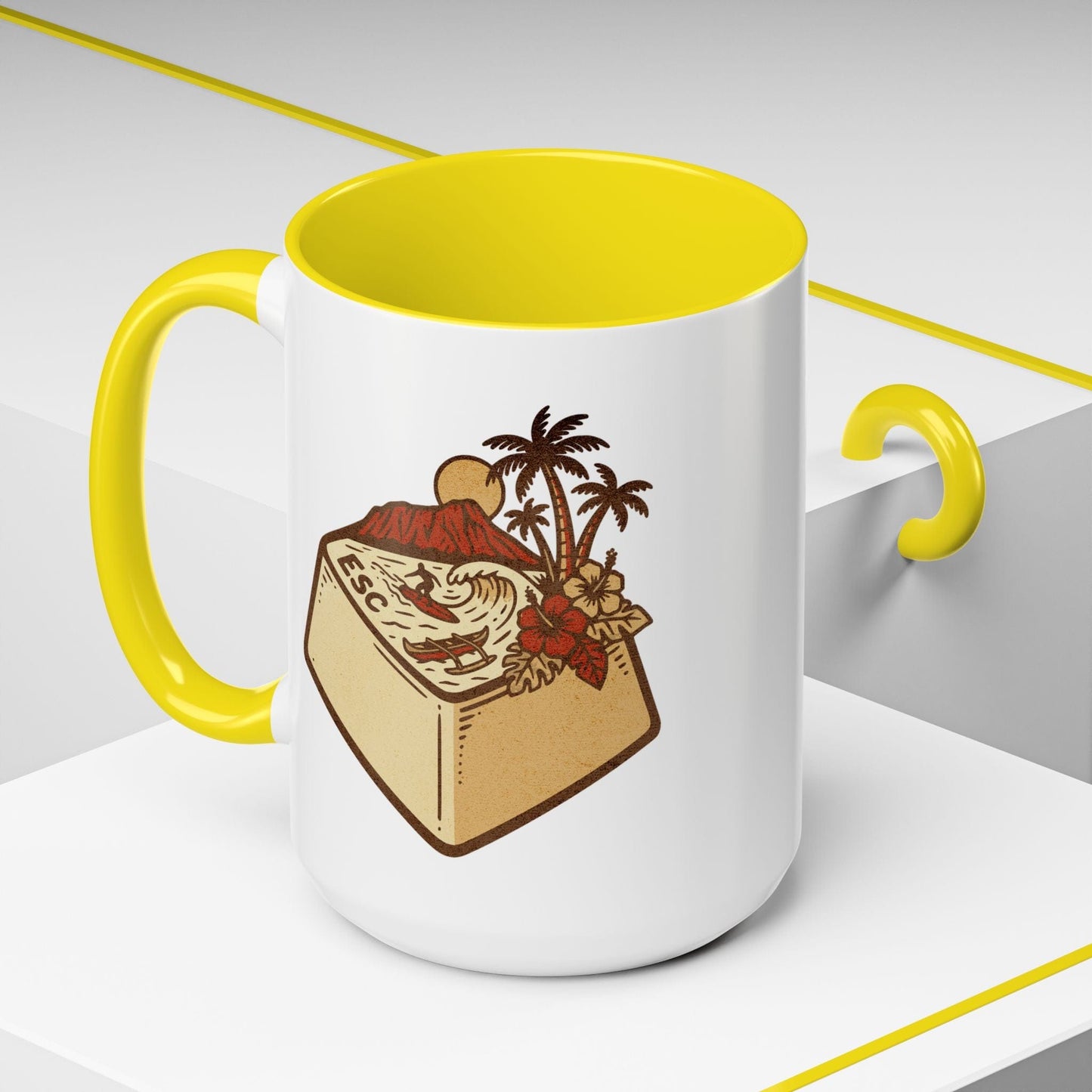 Escape Key To... Hawaii 15oz Mug Yellow / 15oz