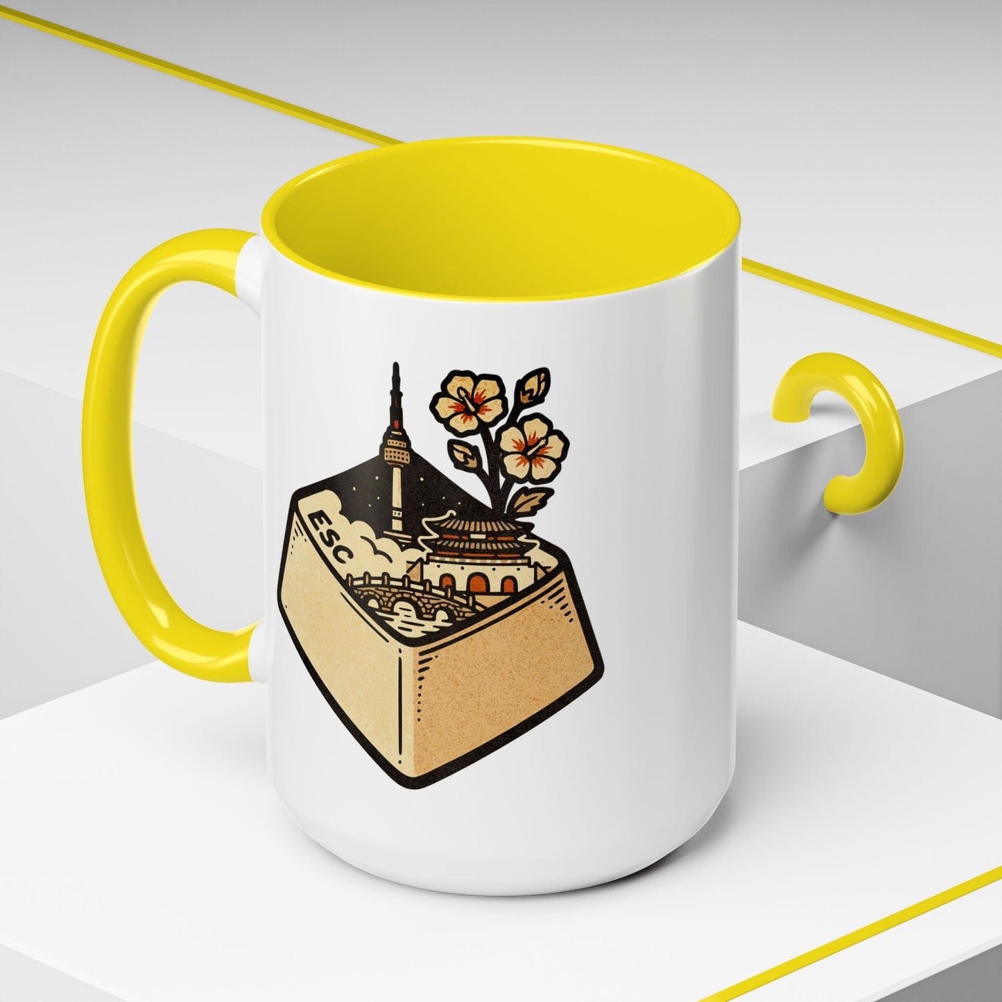 Escape Key To... Korea 15oz Mug Yellow / 15oz