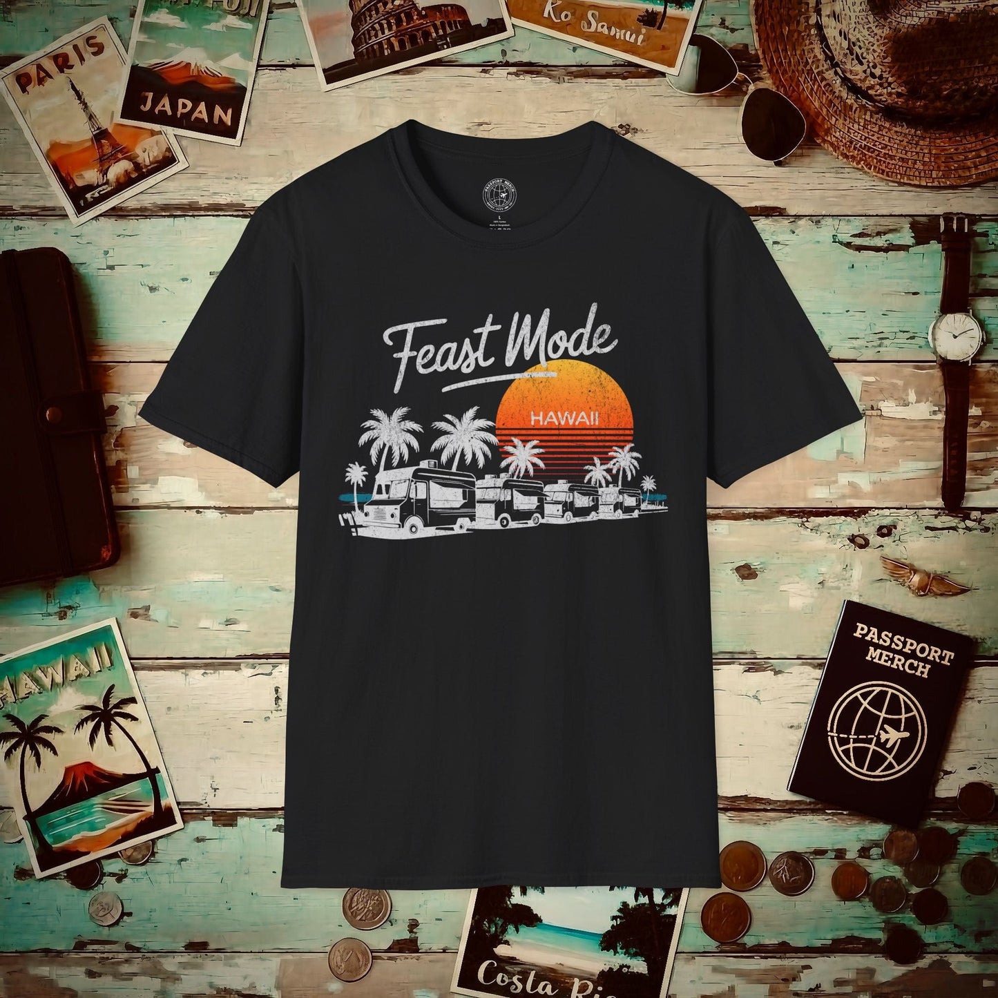 Food Truck Feast Mode, Hawaii T-Shirt Black / S