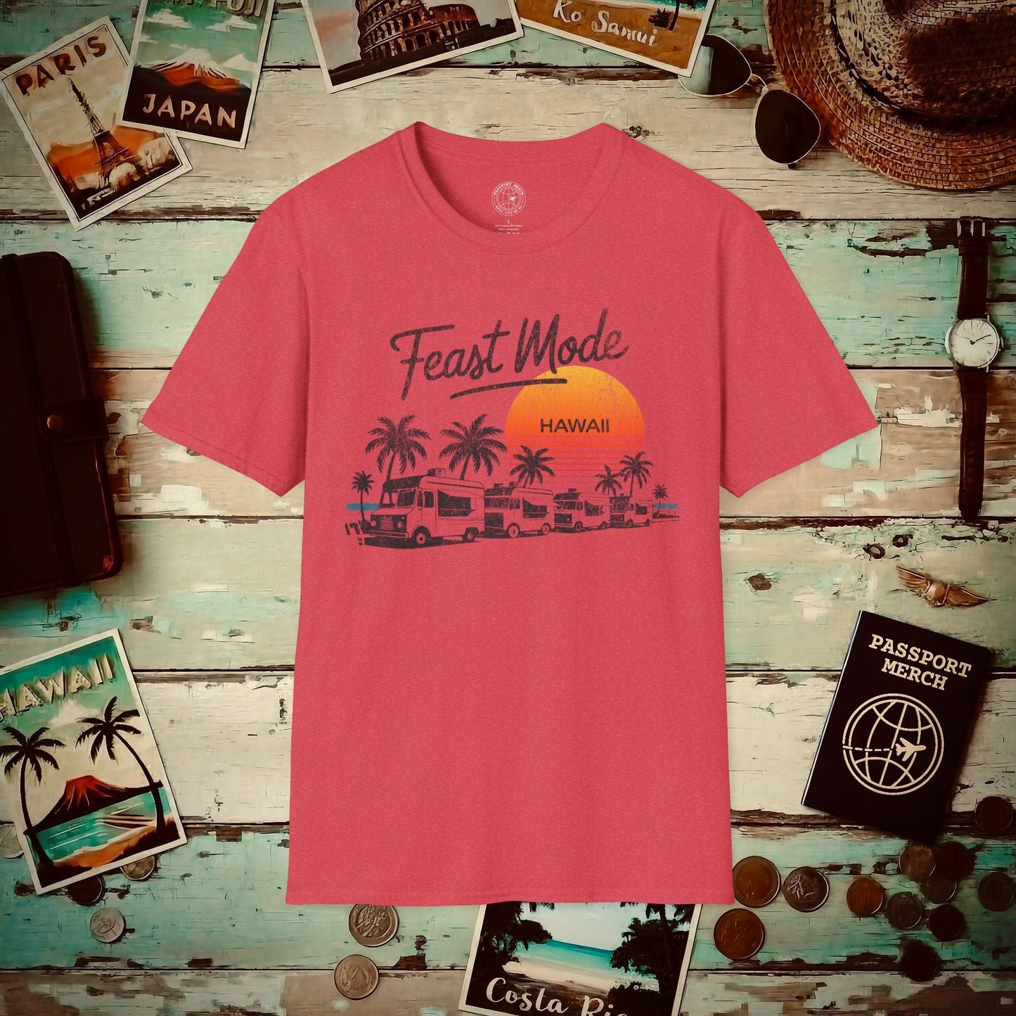 Food Truck Feast Mode, Hawaii T-Shirt Heather Red / S