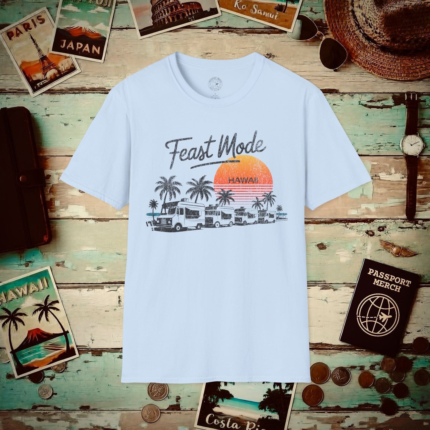 Food Truck Feast Mode, Hawaii T-Shirt Light Blue / S