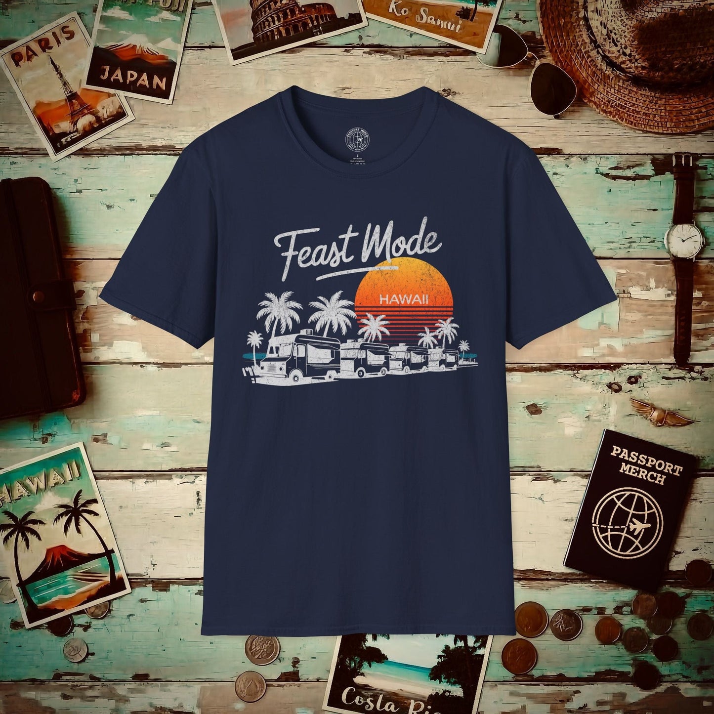 Food Truck Feast Mode, Hawaii T-Shirt Navy / S