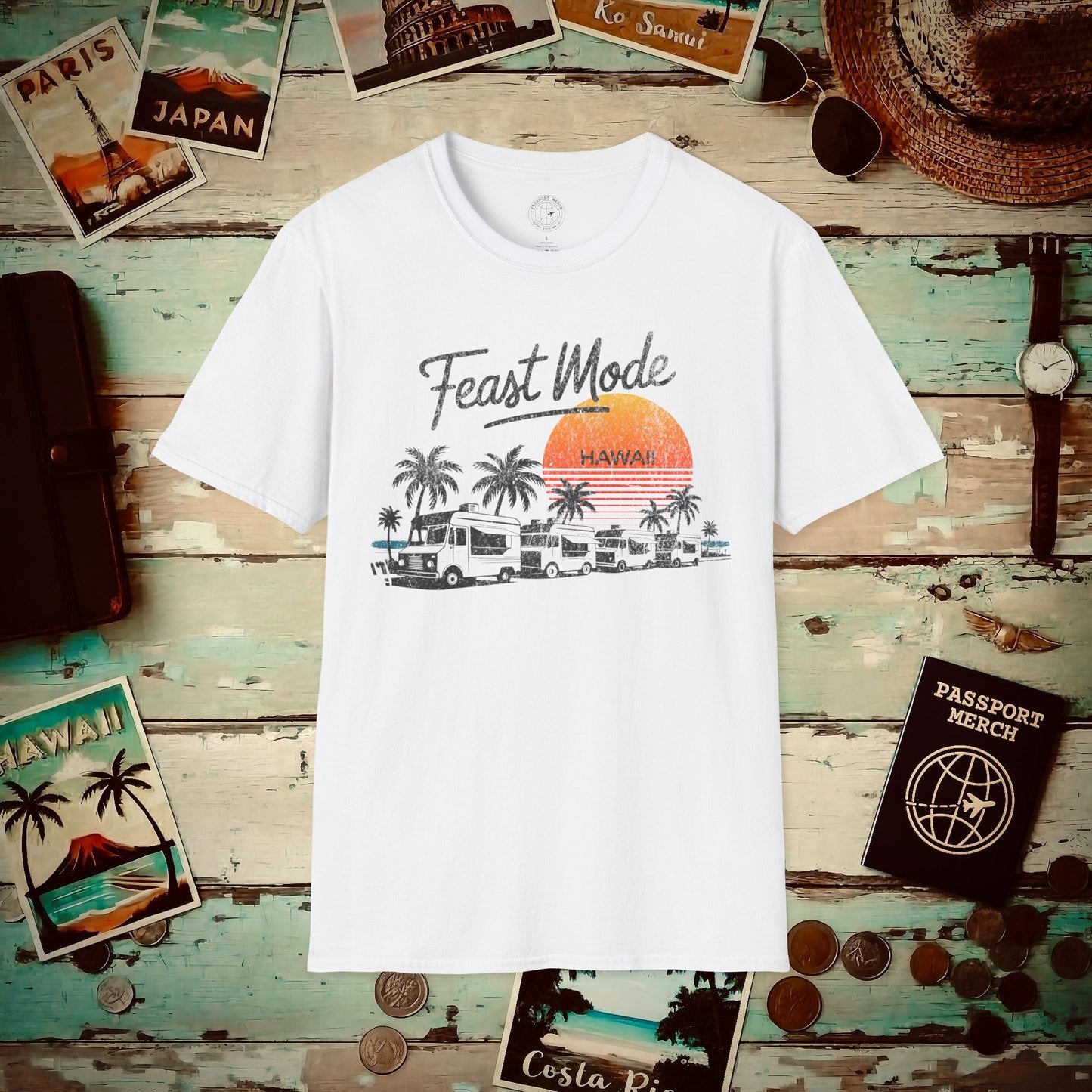 Food Truck Feast Mode, Hawaii T-Shirt White / S
