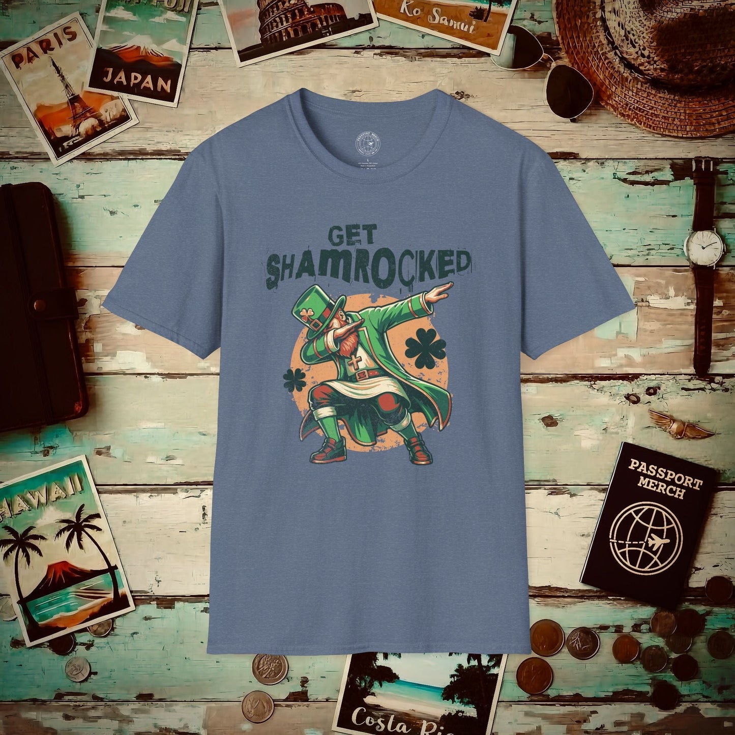 Get Shamrocked, Ireland T-Shirt Heather Indigo / S