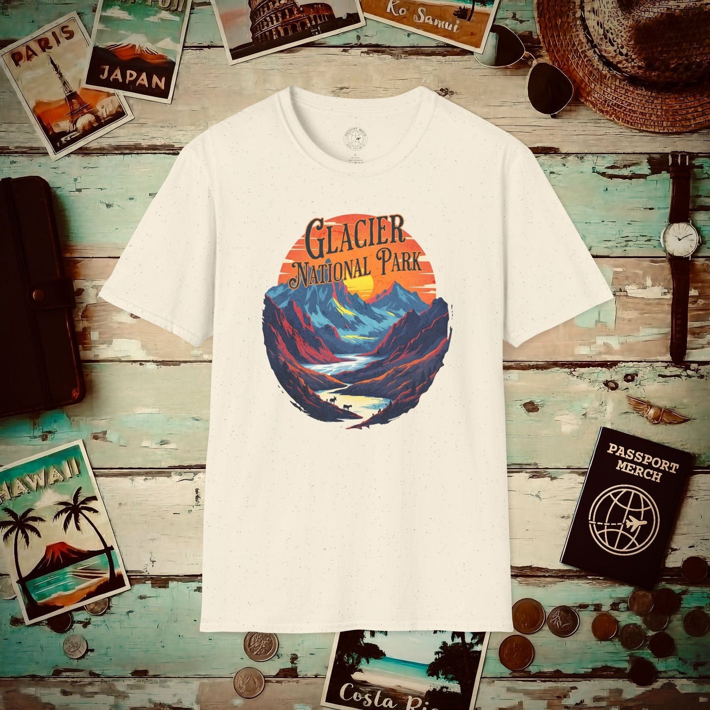 Glacier National Park, Montana T-Shirt Natural / S