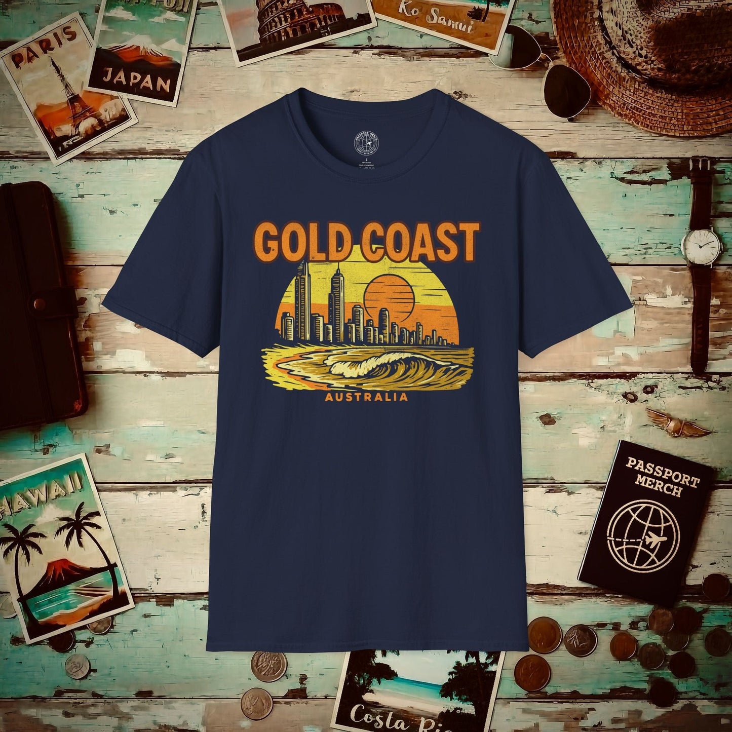Gold Coast, Australia - 80's Vintage T-Shirt Navy / S