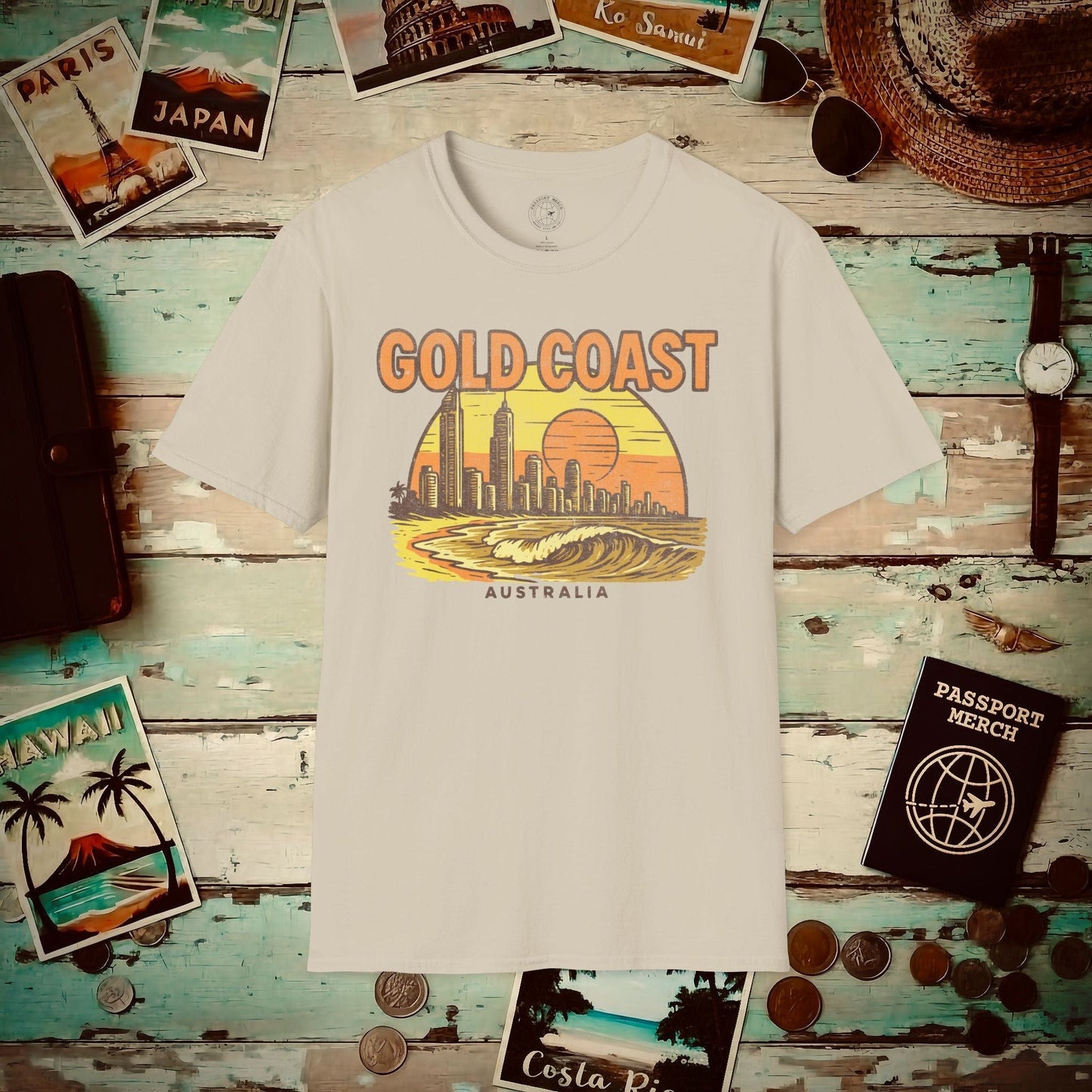 Gold Coast, Australia - 80's Vintage T-Shirt Sand / S