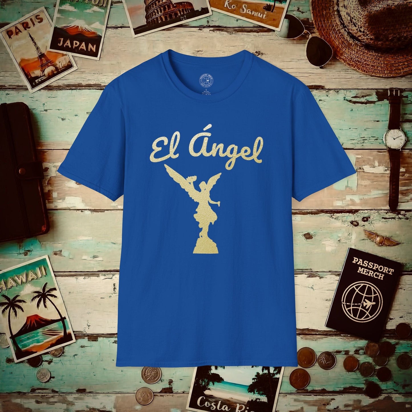 Golden Angel of Independence Mexico City T-Shirt Royal / S