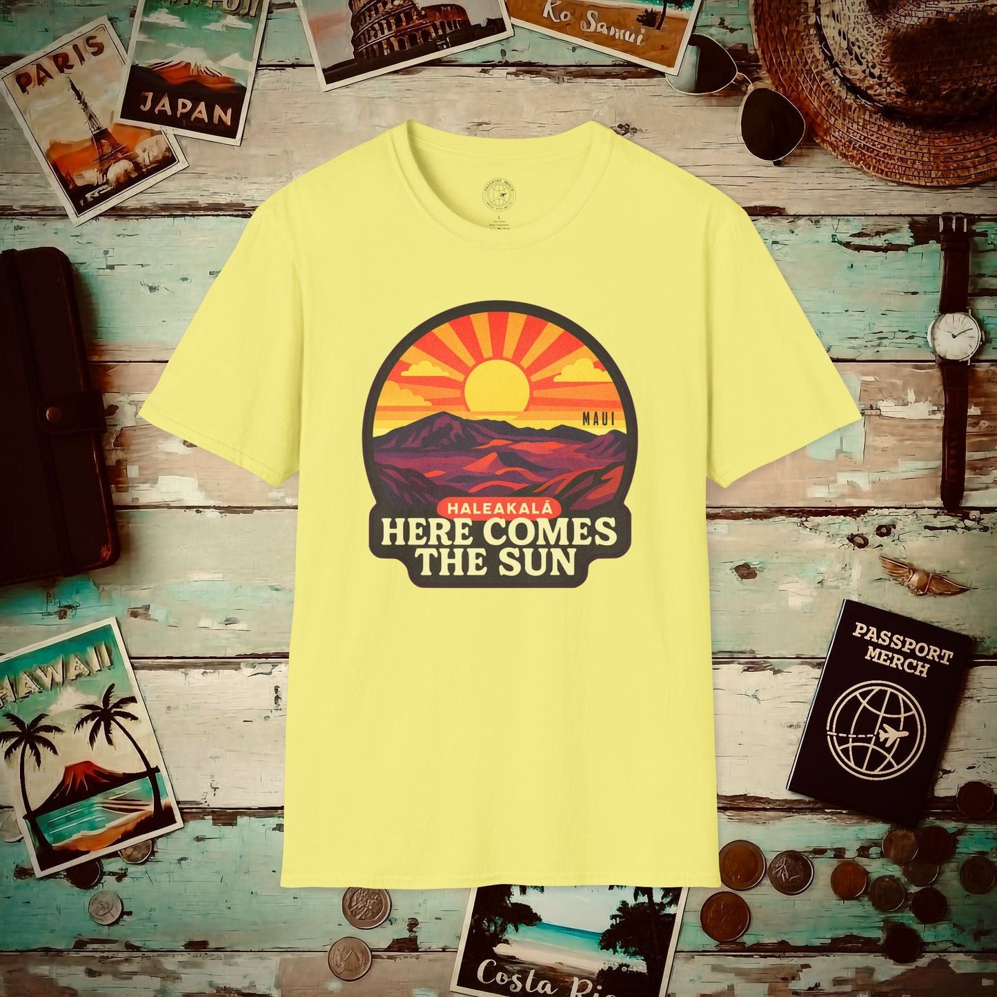 Here Comes the Sun, Haleakala, Maui, Hawaii T-Shirt Cornsilk / S