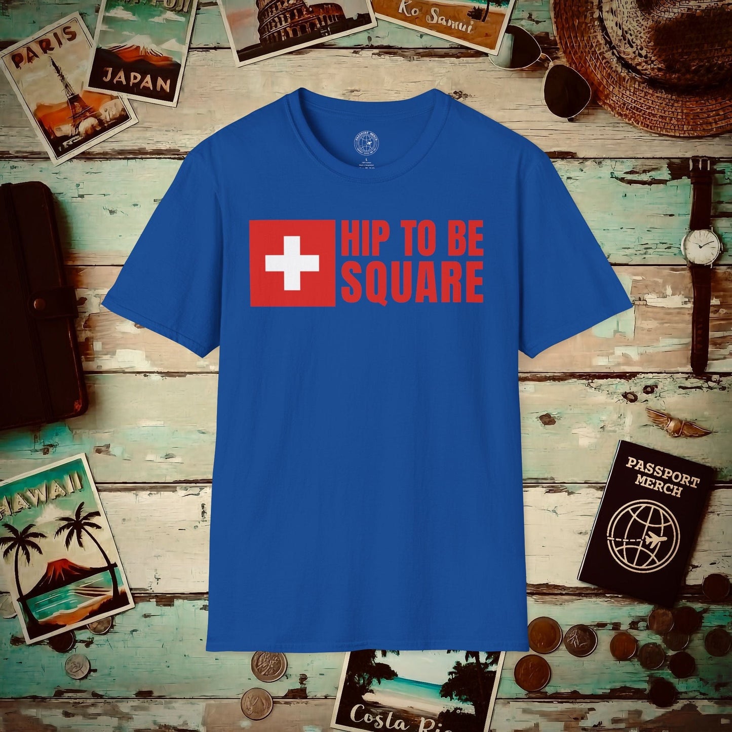 Hip To Be Square, Switzerland Flag T-Shirt Royal / S