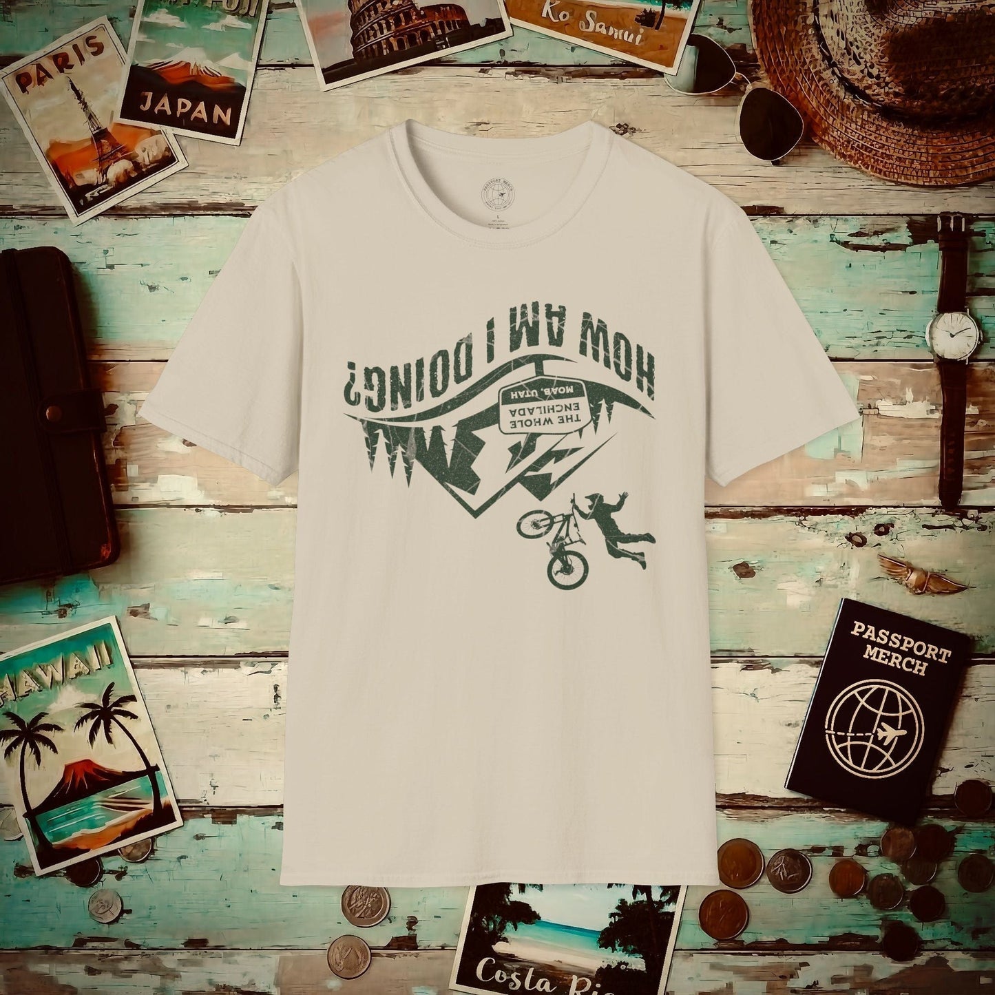 How am I doing? The Whole Enchilada, Moab, Utah Shredder T-Shirt Sand / S