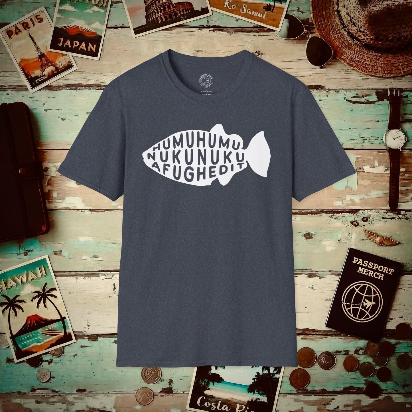 Humuhumu... nukunuku... afughedit, Hawaii T-Shirt Heather Navy / S