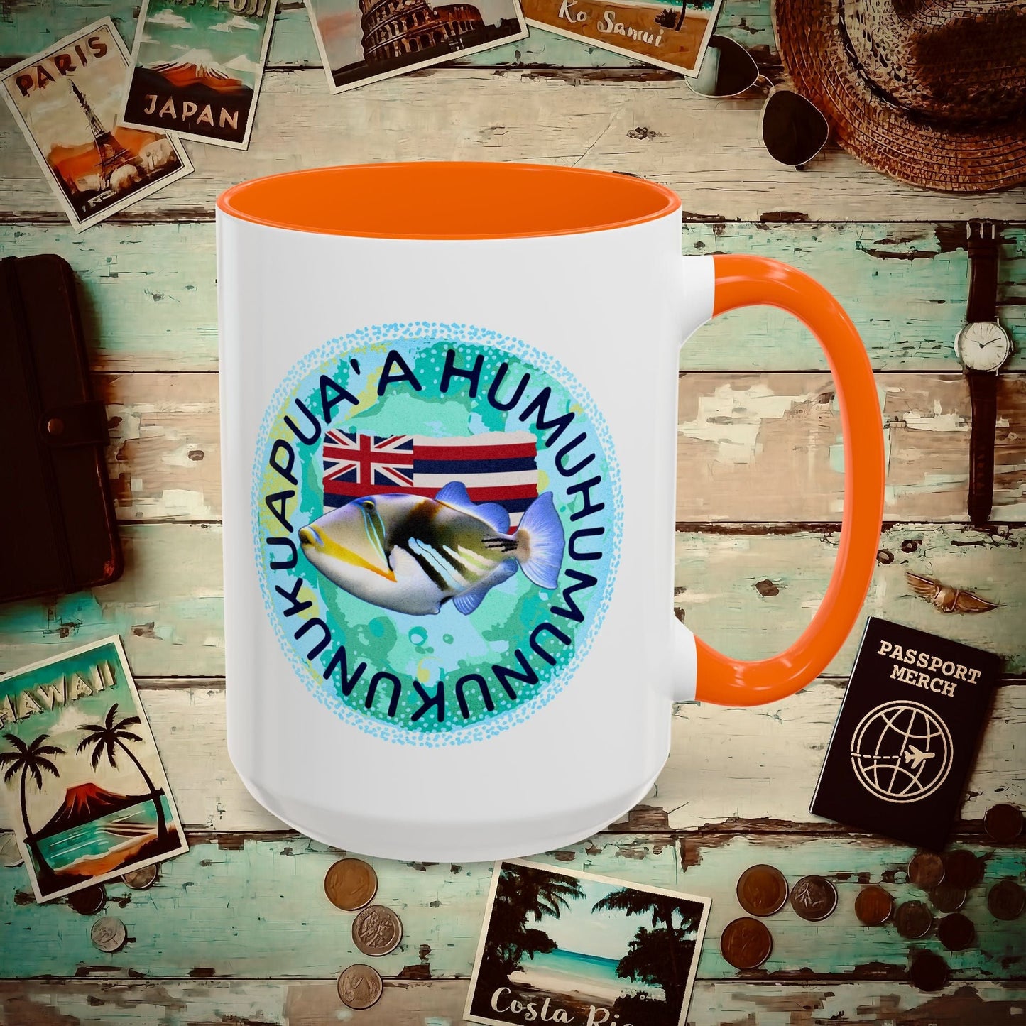 Humuhumunukunukuapua'a, Hawaii 15oz Mug Orange / 15oz