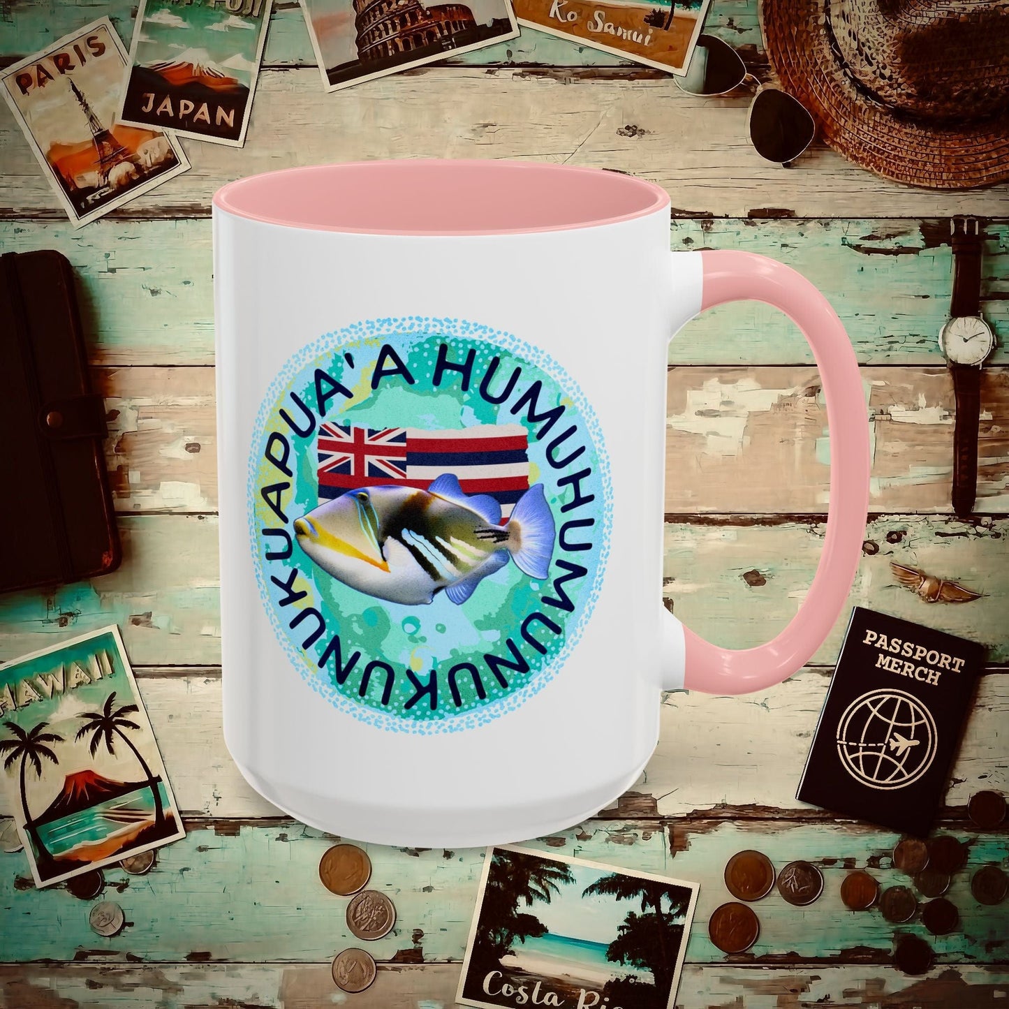 Humuhumunukunukuapua'a, Hawaii 15oz Mug Pink / 15oz