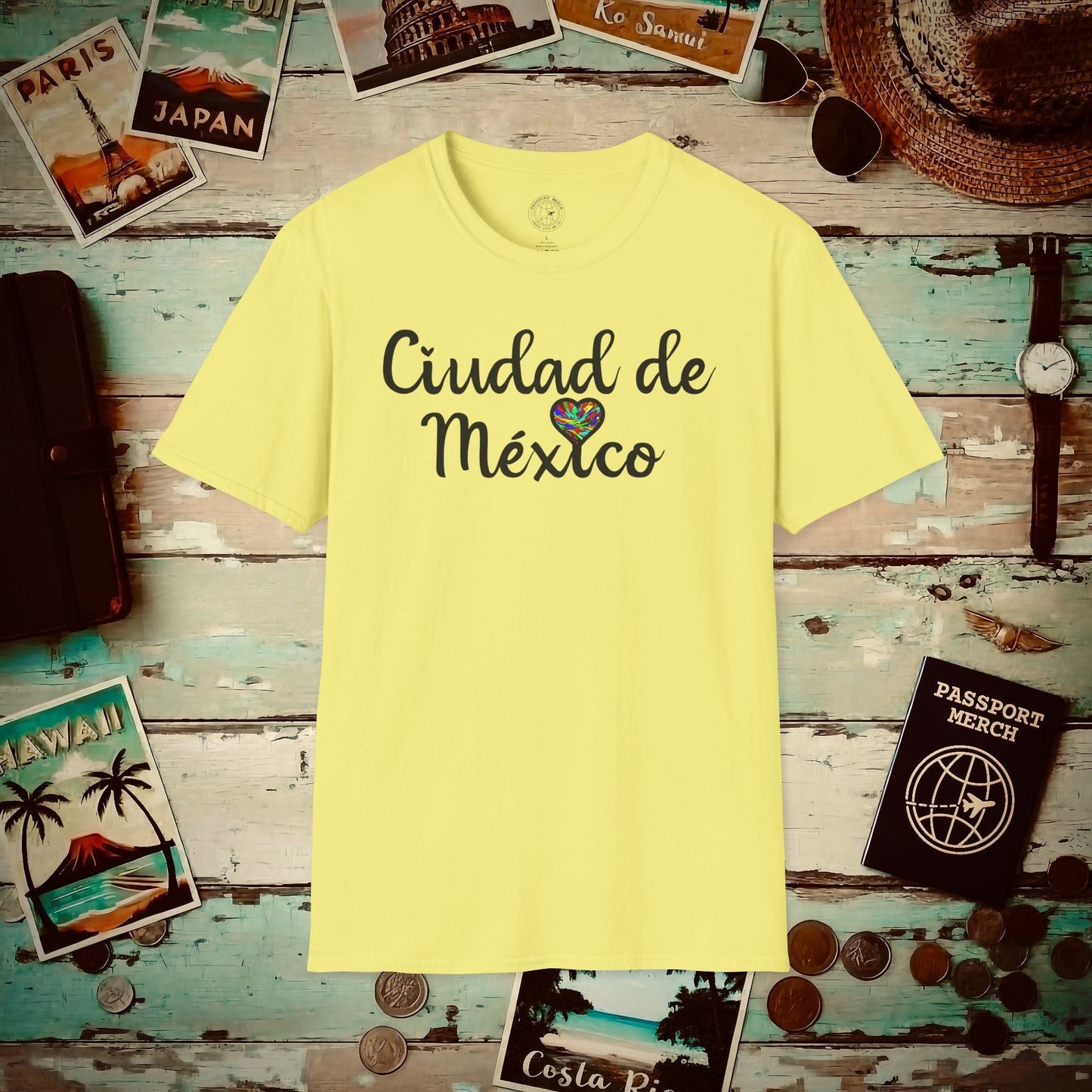 I Heart Mexico City T-Shirt Cornsilk / S