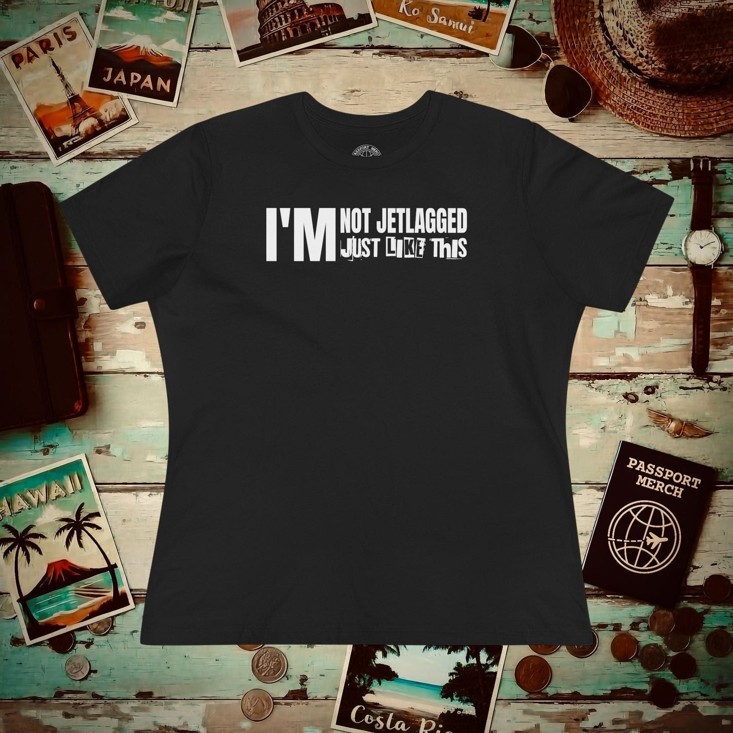 I'm Not Jetlagged, Womens Fit T-Shirt Black / S