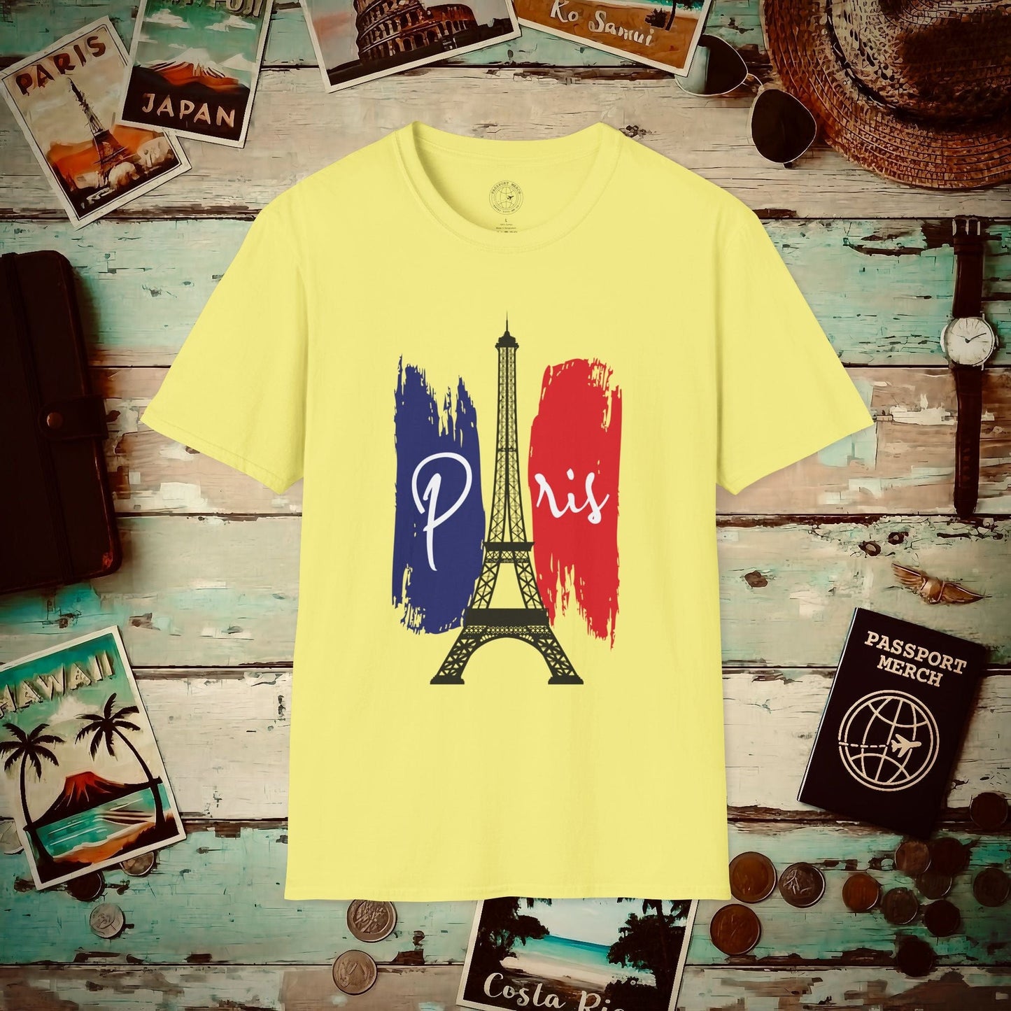 Impressions of Paris France T-Shirt Cornsilk / S