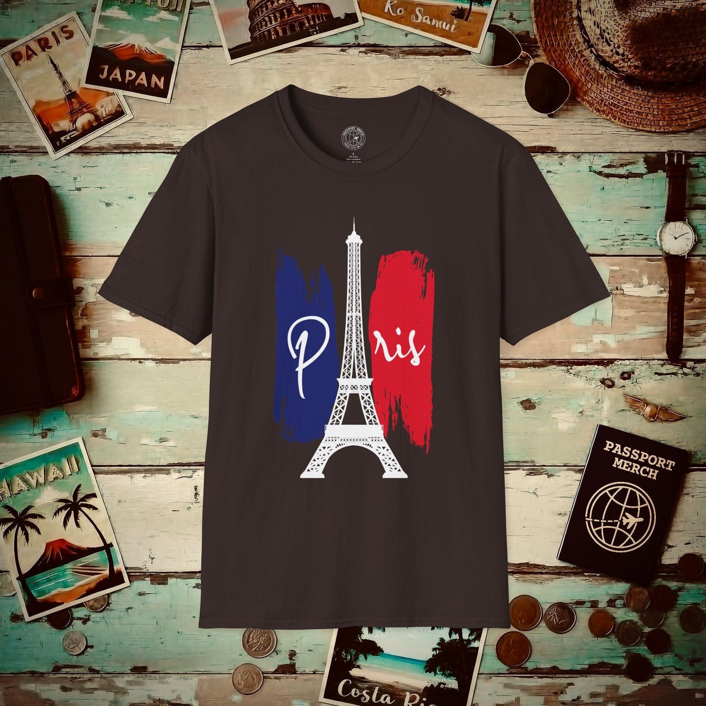 Impressions of Paris France T-Shirt Dark Chocolate / S