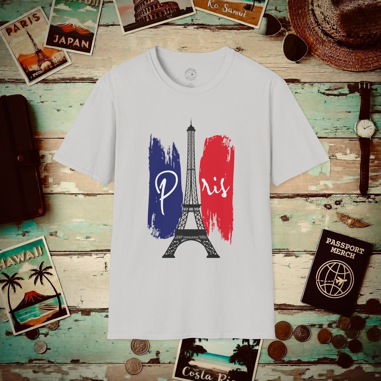 Impressions of Paris France T-Shirt Ice Grey / S