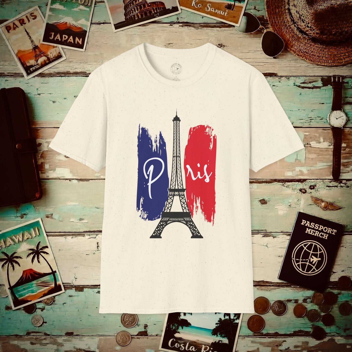 Impressions of Paris France T-Shirt Natural / S