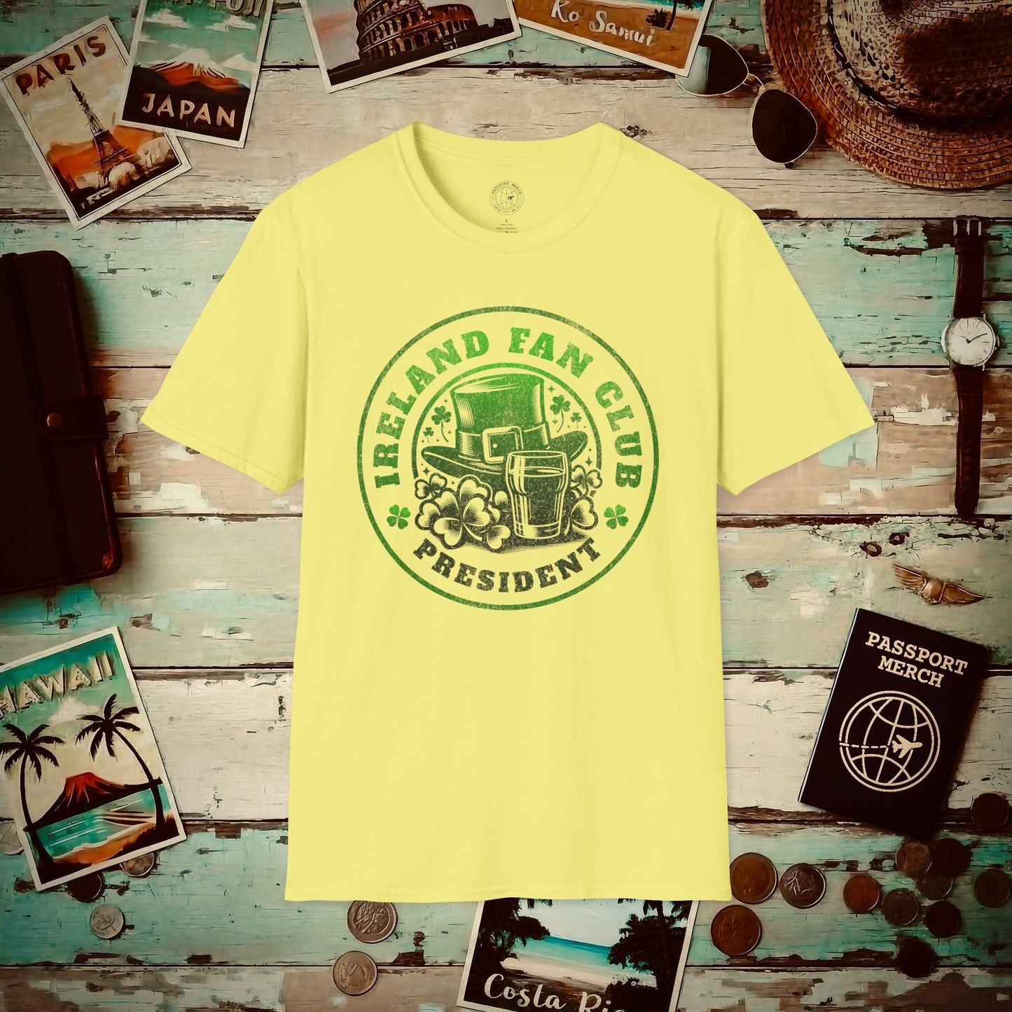 Ireland Fan Club President T-Shirt Cornsilk / S