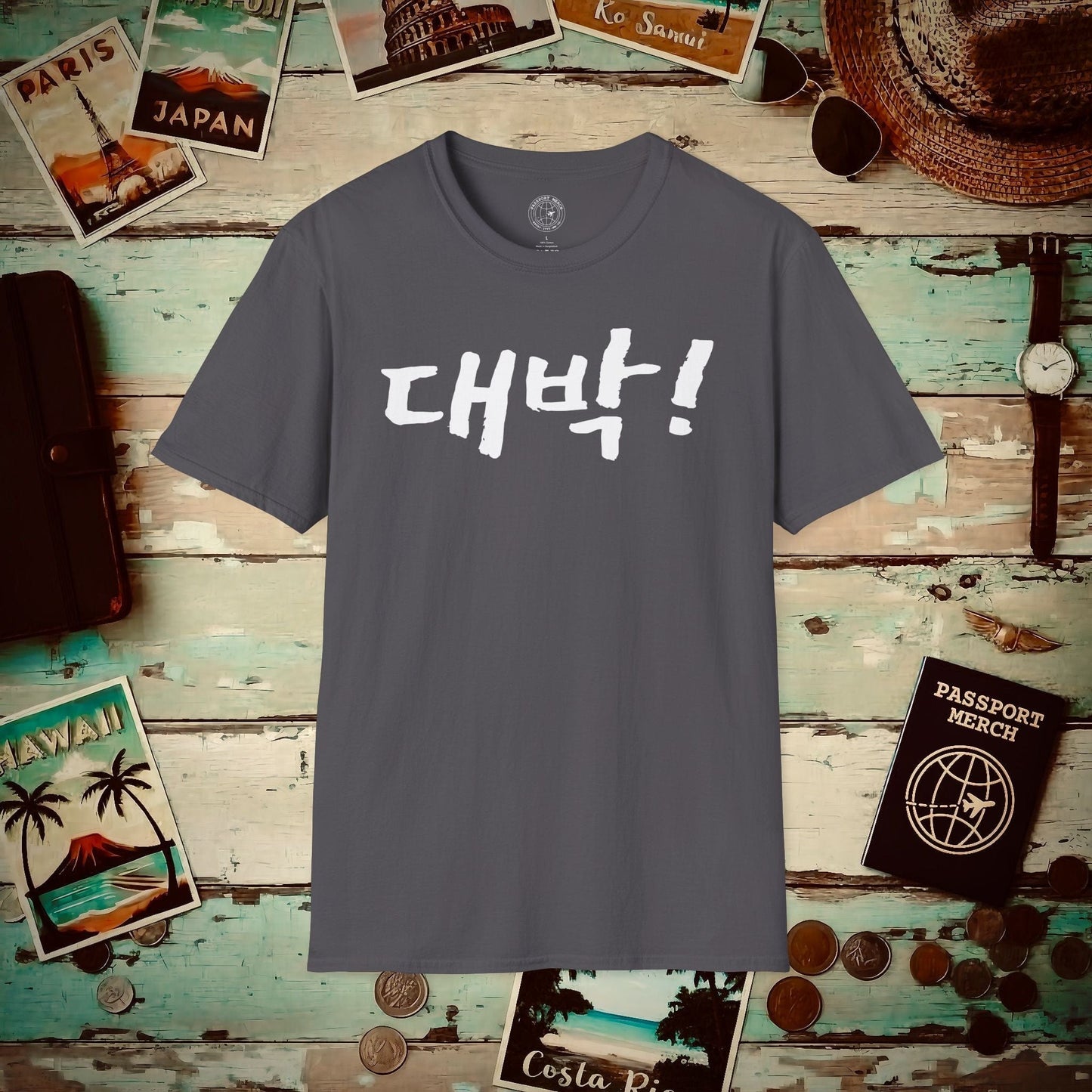 K-Drama 101 - Daebak! - Korea T-Shirt Charcoal / S