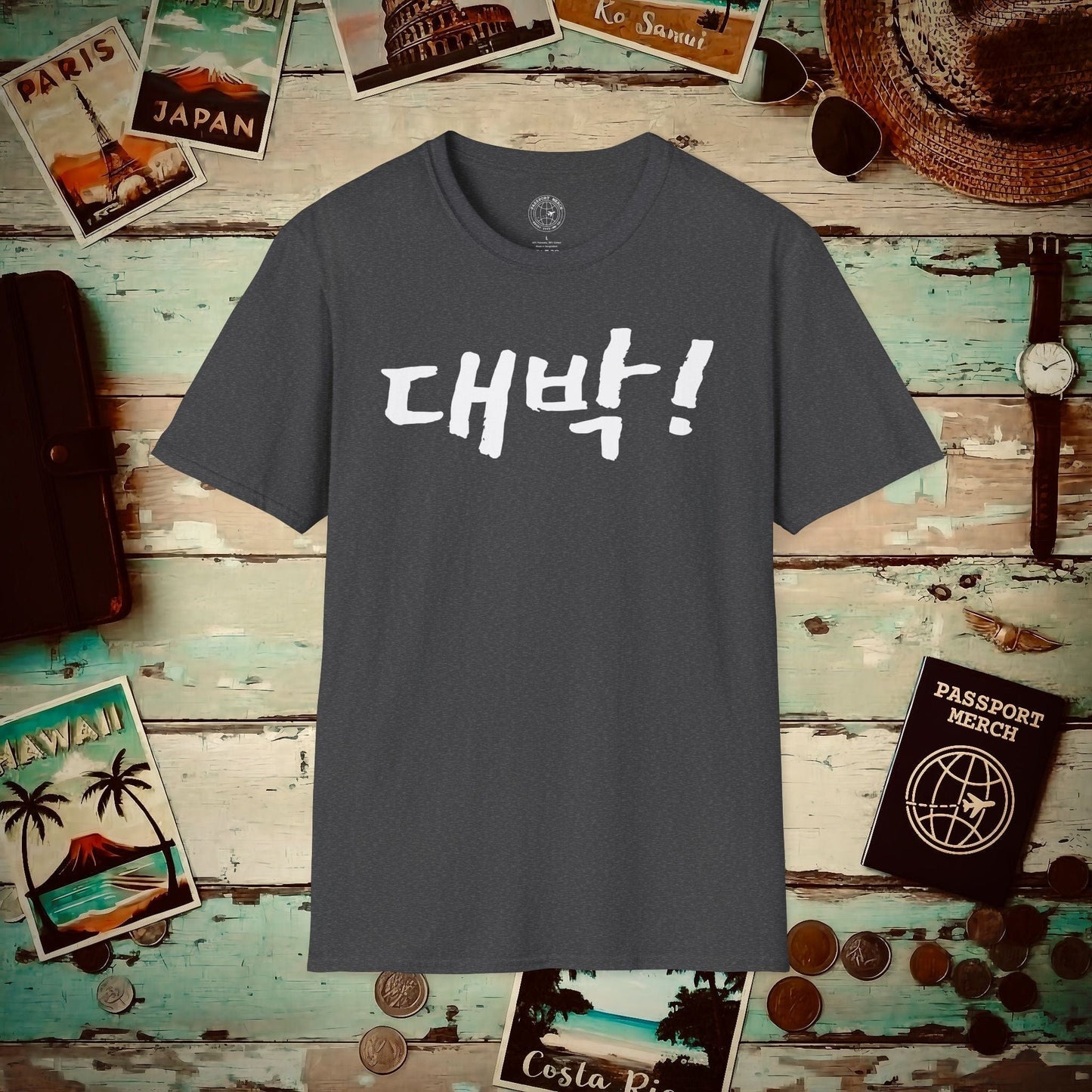 K-Drama 101 - Daebak! - Korea T-Shirt Dark Heather / S