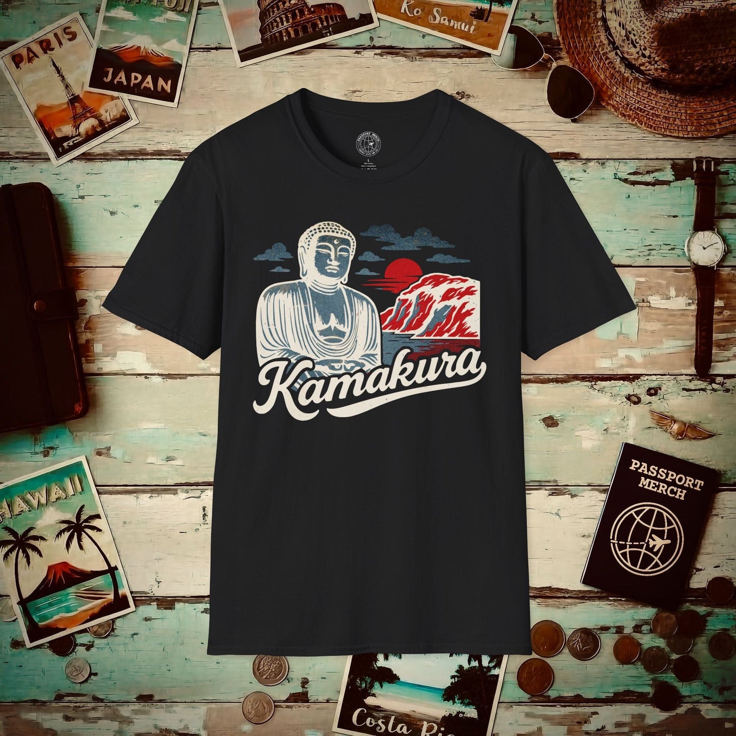 Kamakura, Japan - 80's Vintage T-Shirt Black / S