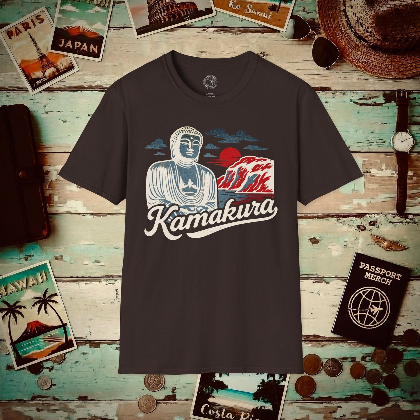 Kamakura, Japan - 80's Vintage T-Shirt Dark Chocolate / S