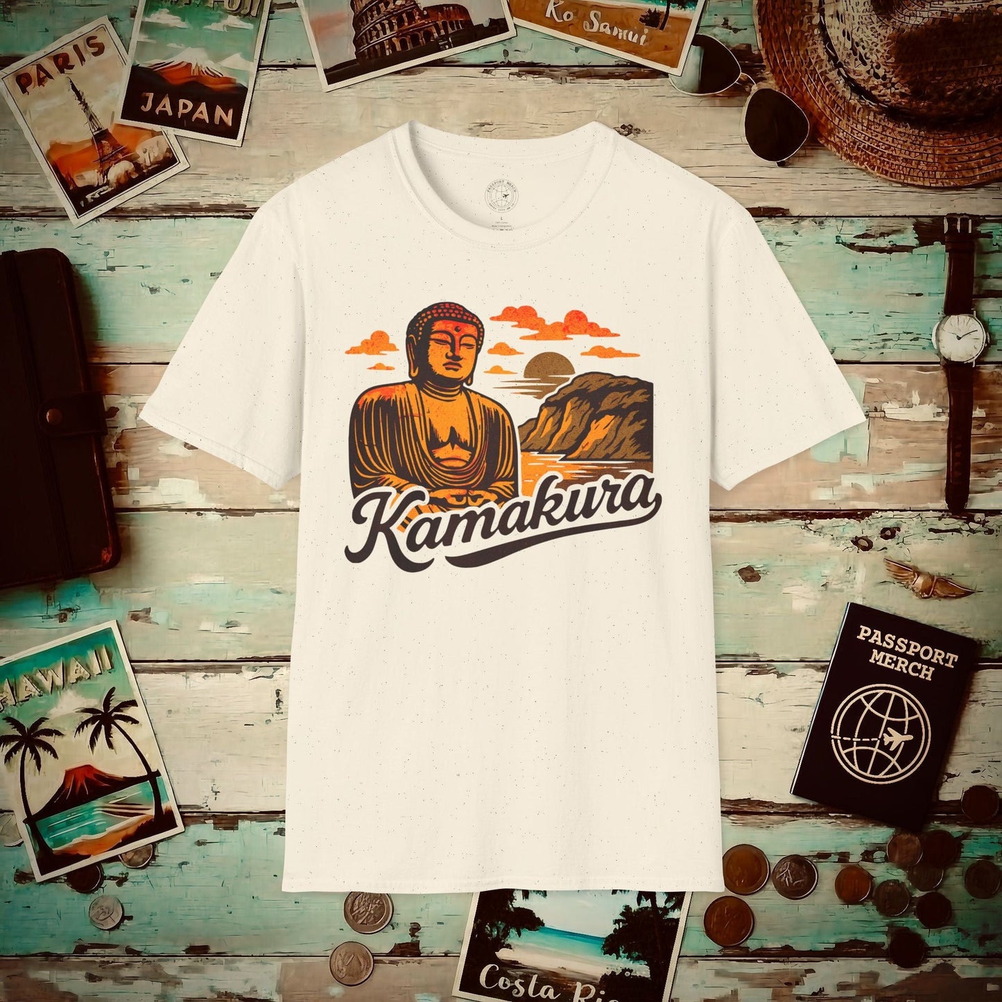 Kamakura, Japan - 80's Vintage T-Shirt Natural / S