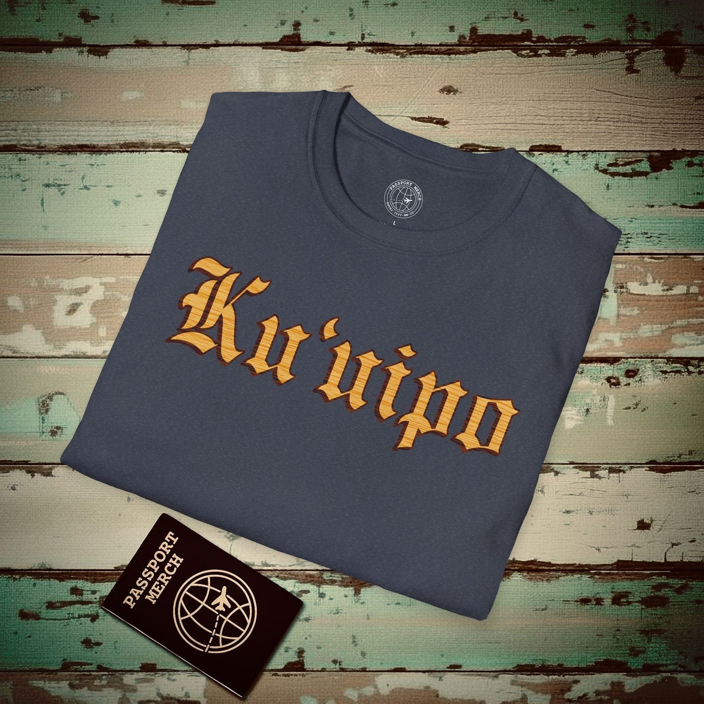 Koa Wood Ku'uipo (Hawaiian Jewelry Style) T-Shirt Heather Navy / S