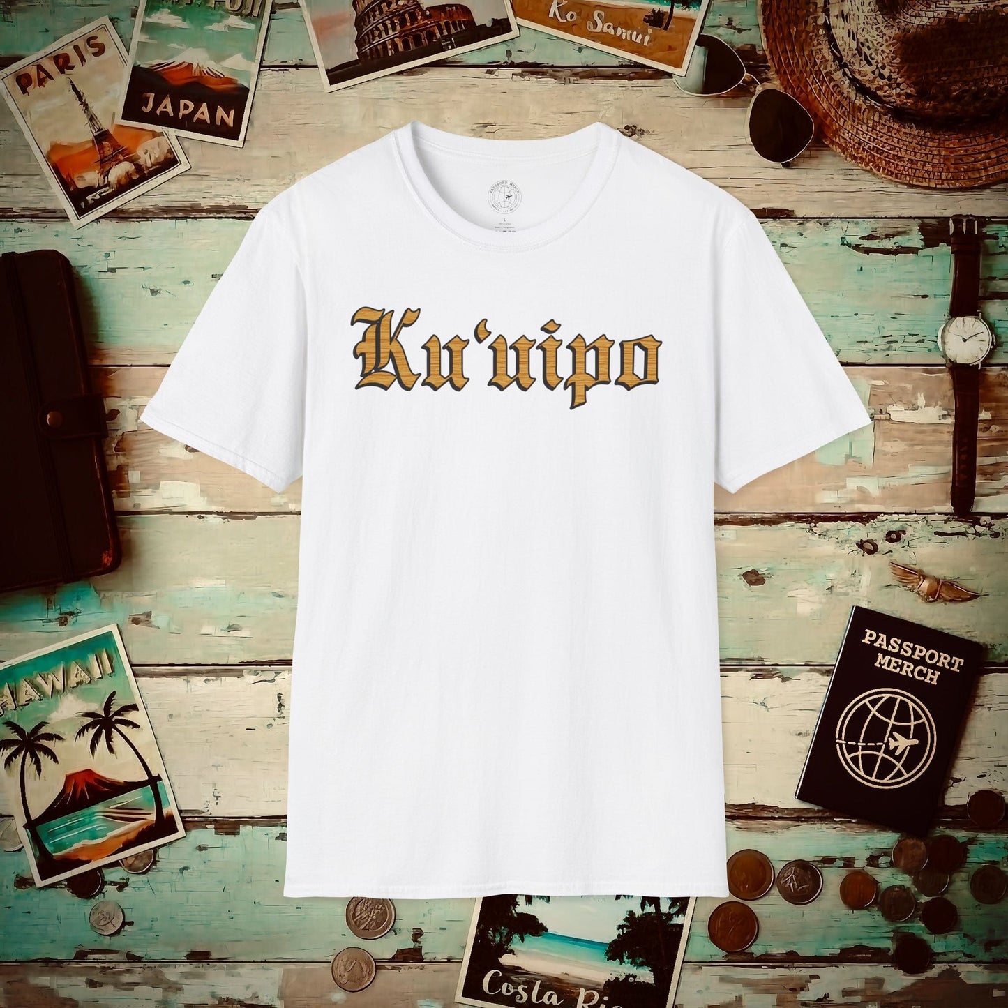 Koa Wood Ku'uipo (Hawaiian Jewelry Style) T-Shirt White / S