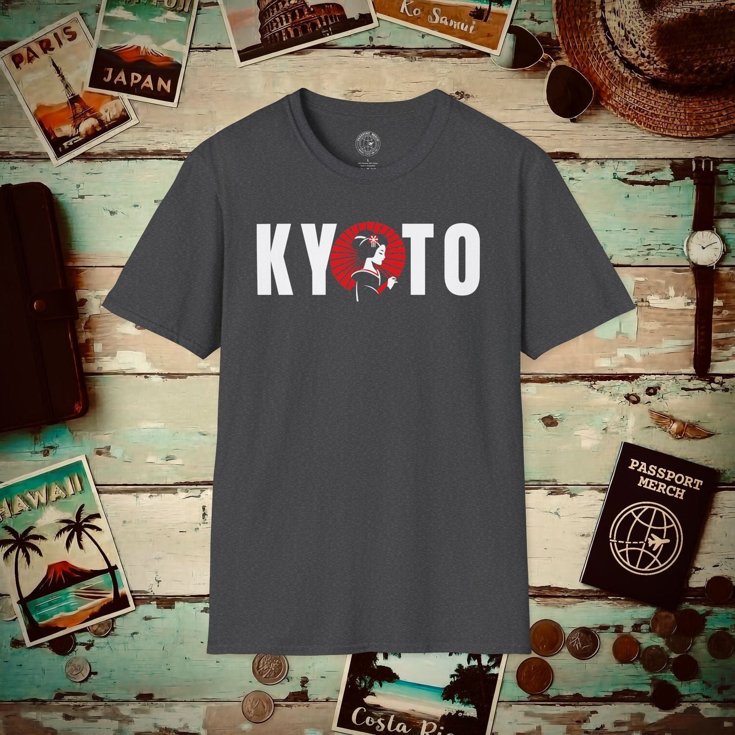 Kyoto Geisha, Japan T-Shirt Dark Heather / S