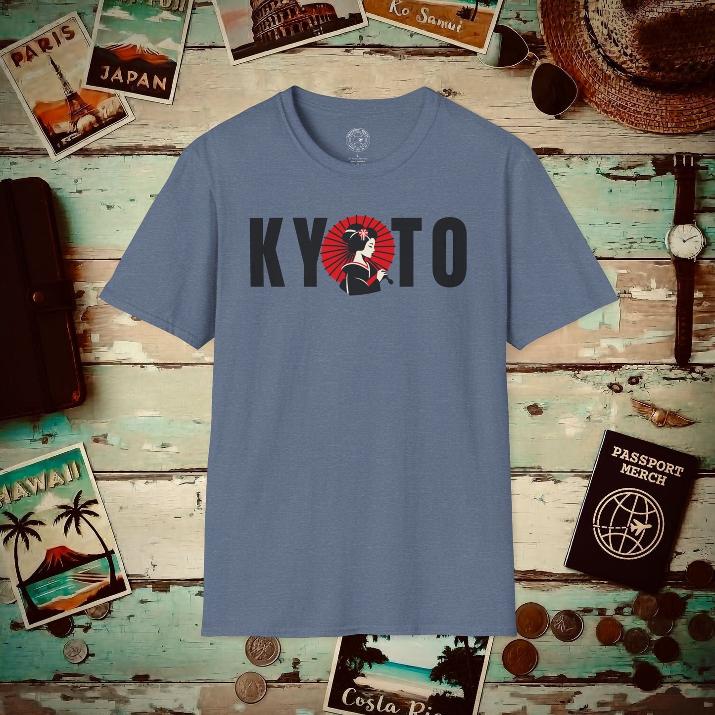Kyoto Geisha, Japan T-Shirt Heather Indigo / S