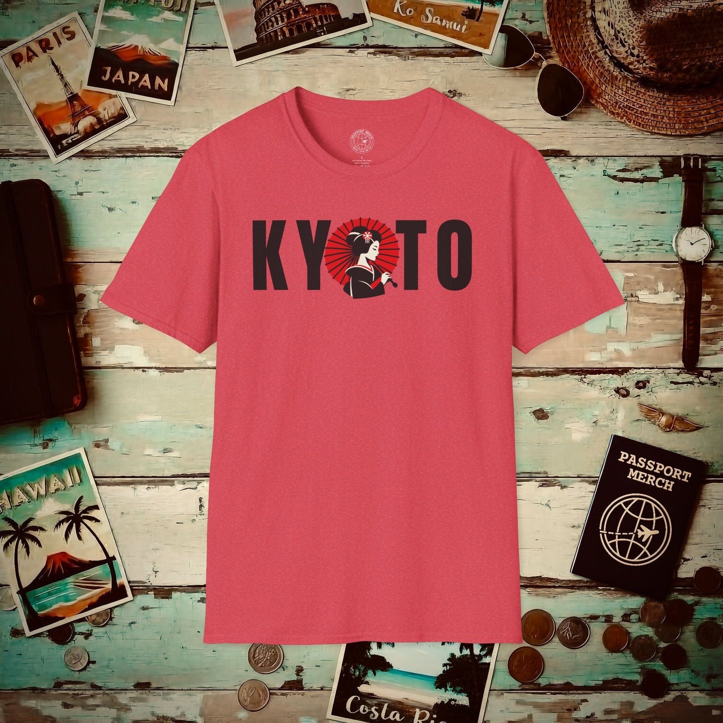 Kyoto Geisha, Japan T-Shirt Heather Red / S